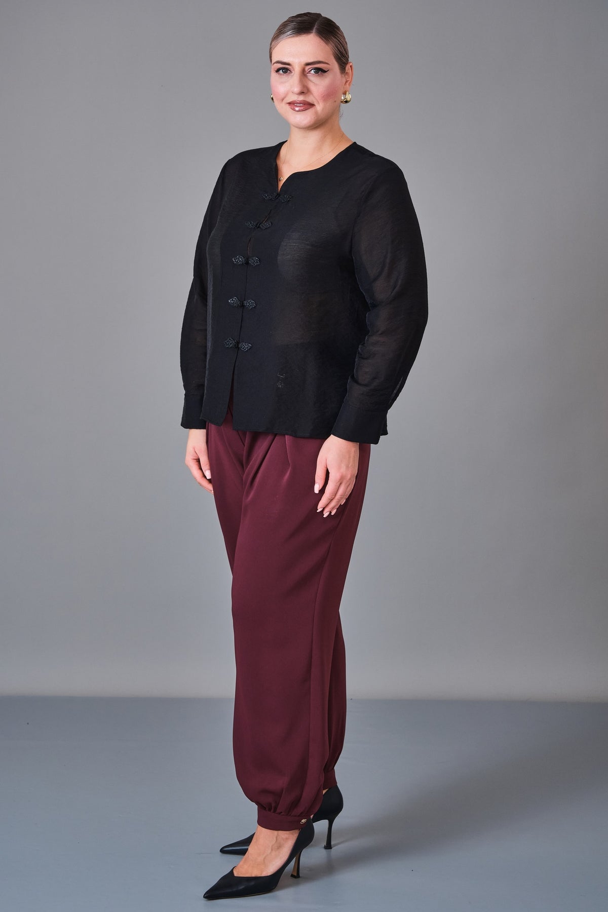 Laluce - Plus Size Blouse (L2.K27.BLZ.2B216) - 8690200252143