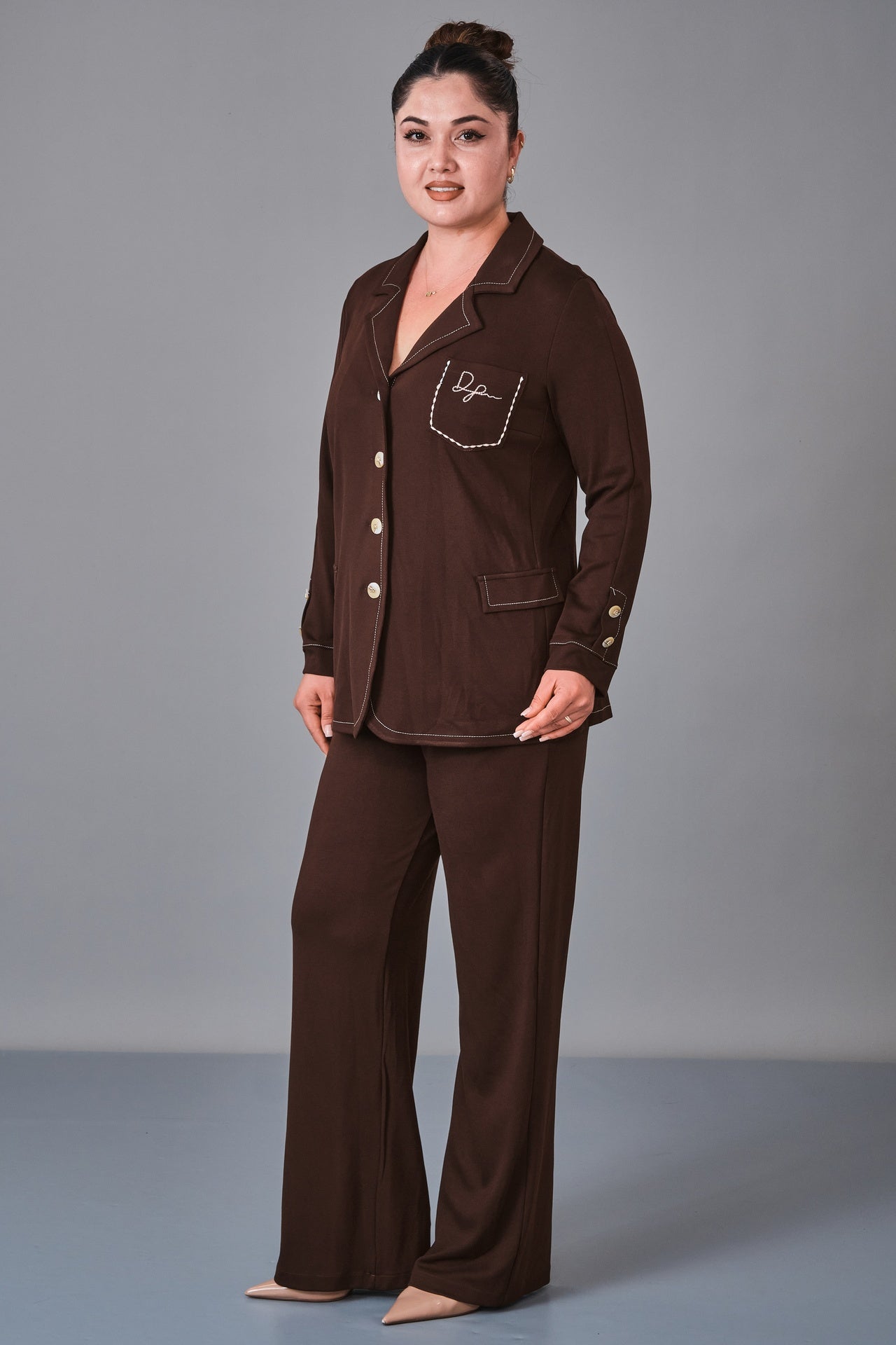 Dress Port - Plus Size Suit (DSP27K3665) - 8690200252280