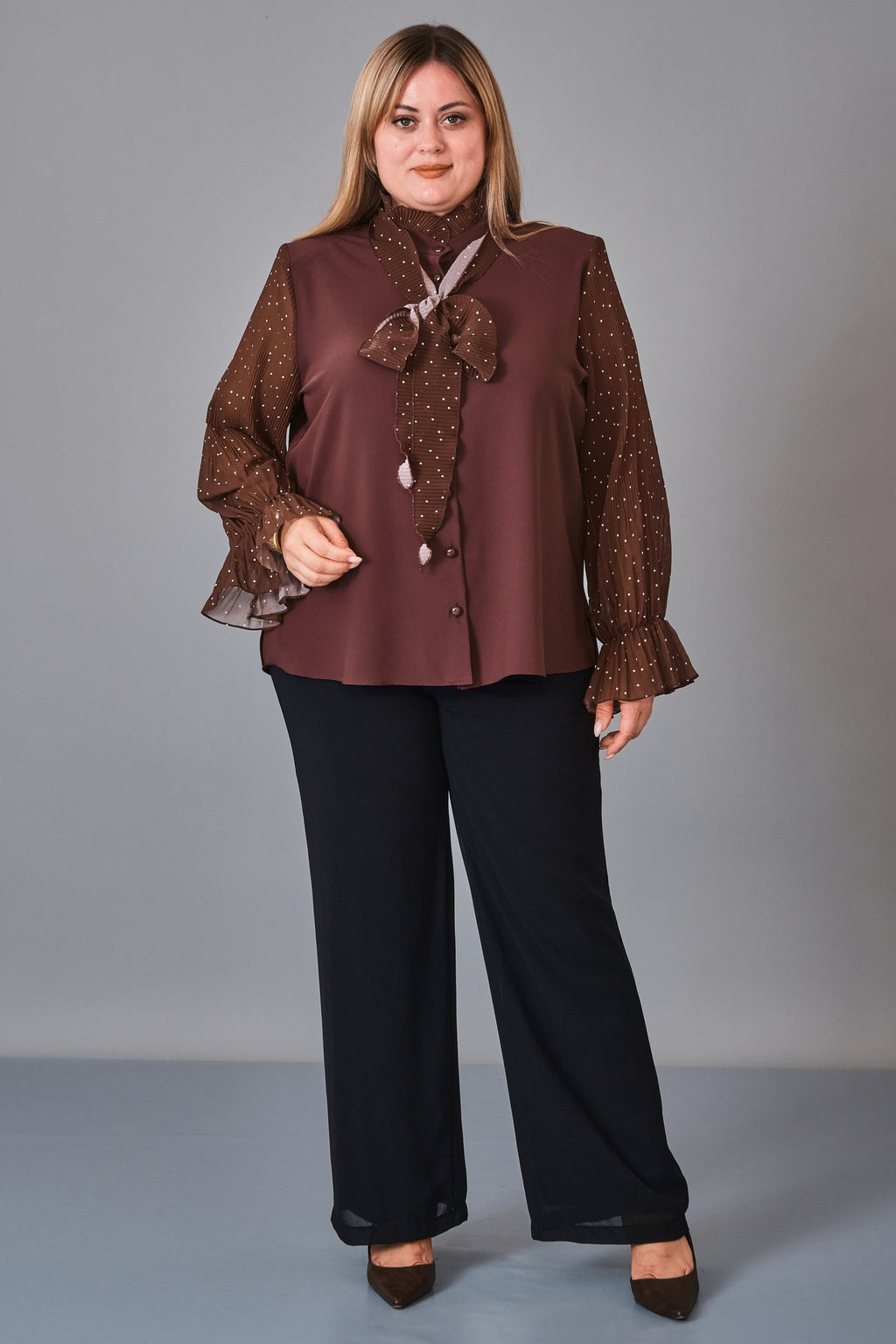 Kifayet - Extended Plus Size Shirt (KFT27K23821)