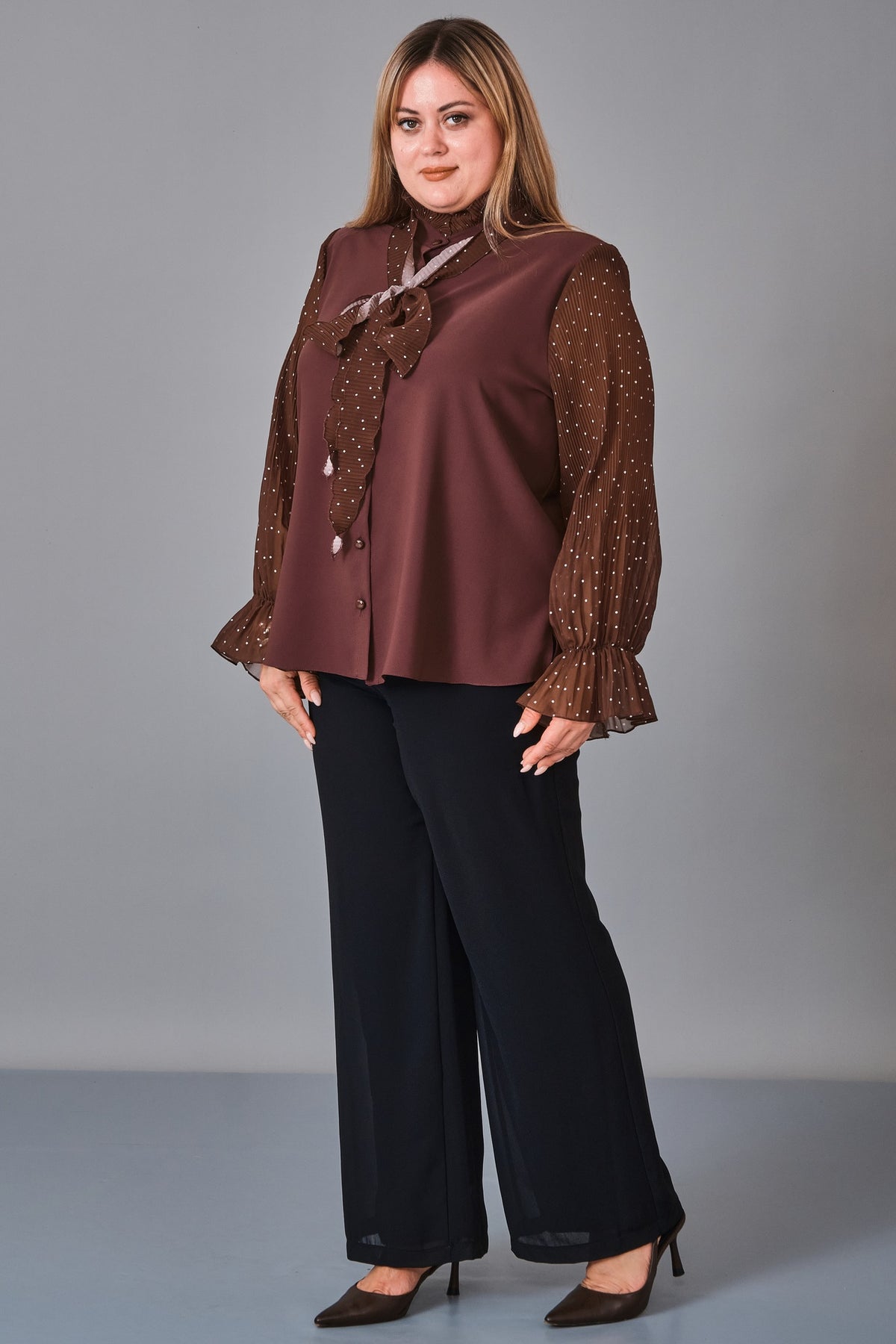 Kifayet - Extended Plus Size Shirt (KFT27K23821)
