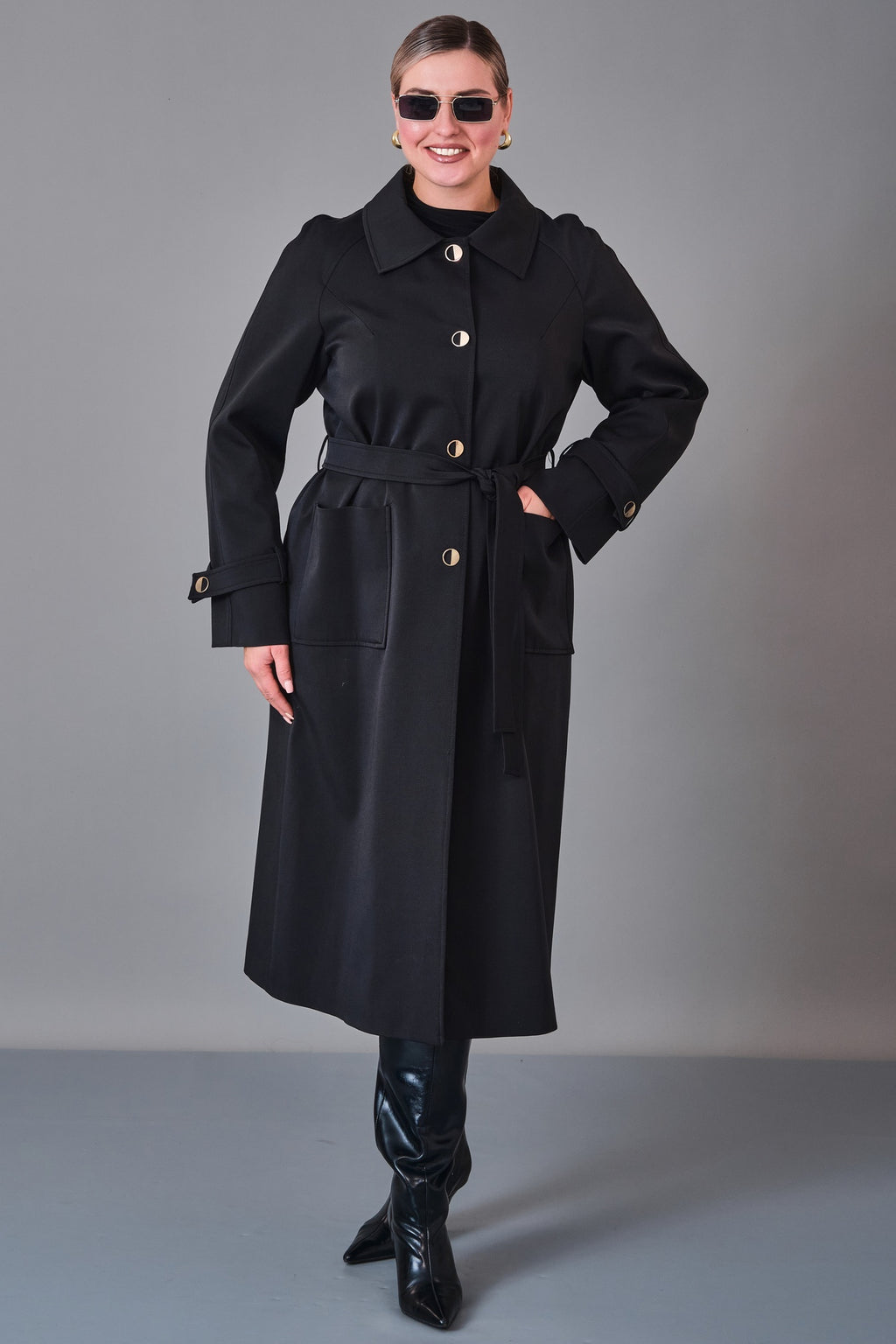 Renata - Plus Size Trench Coat (REN27KP1268.8)