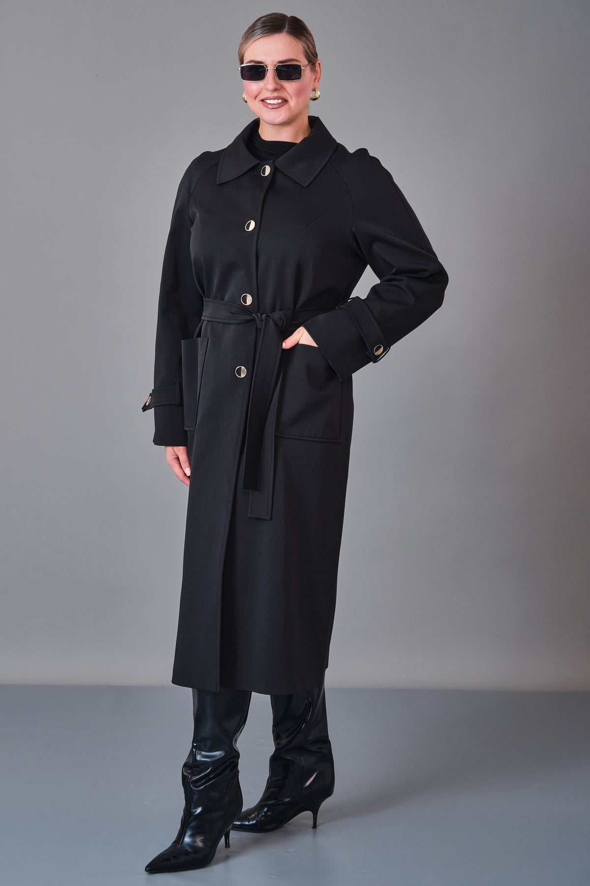Renata - Plus Size Trench Coat (REN27KP1268.8)
