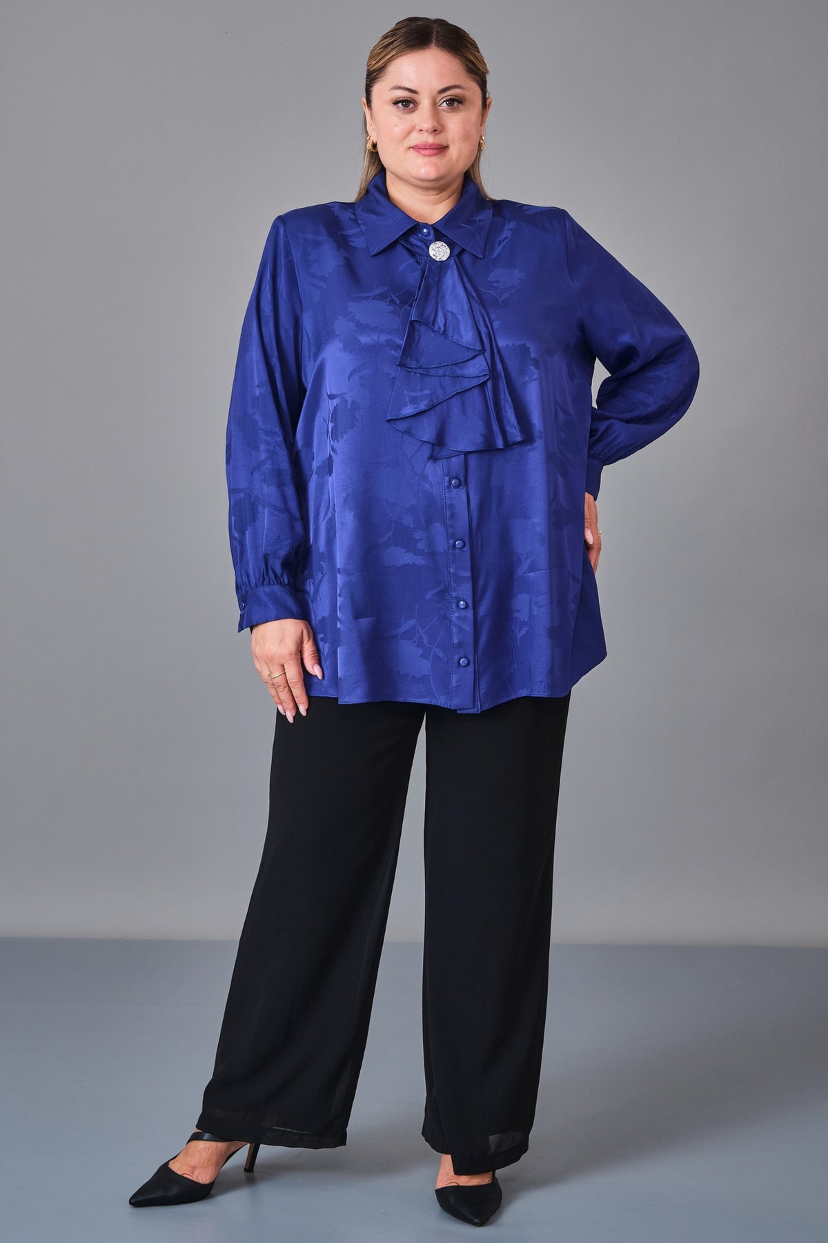 Kifayet - Extended Plus Size Shirt (KFT27K23815)