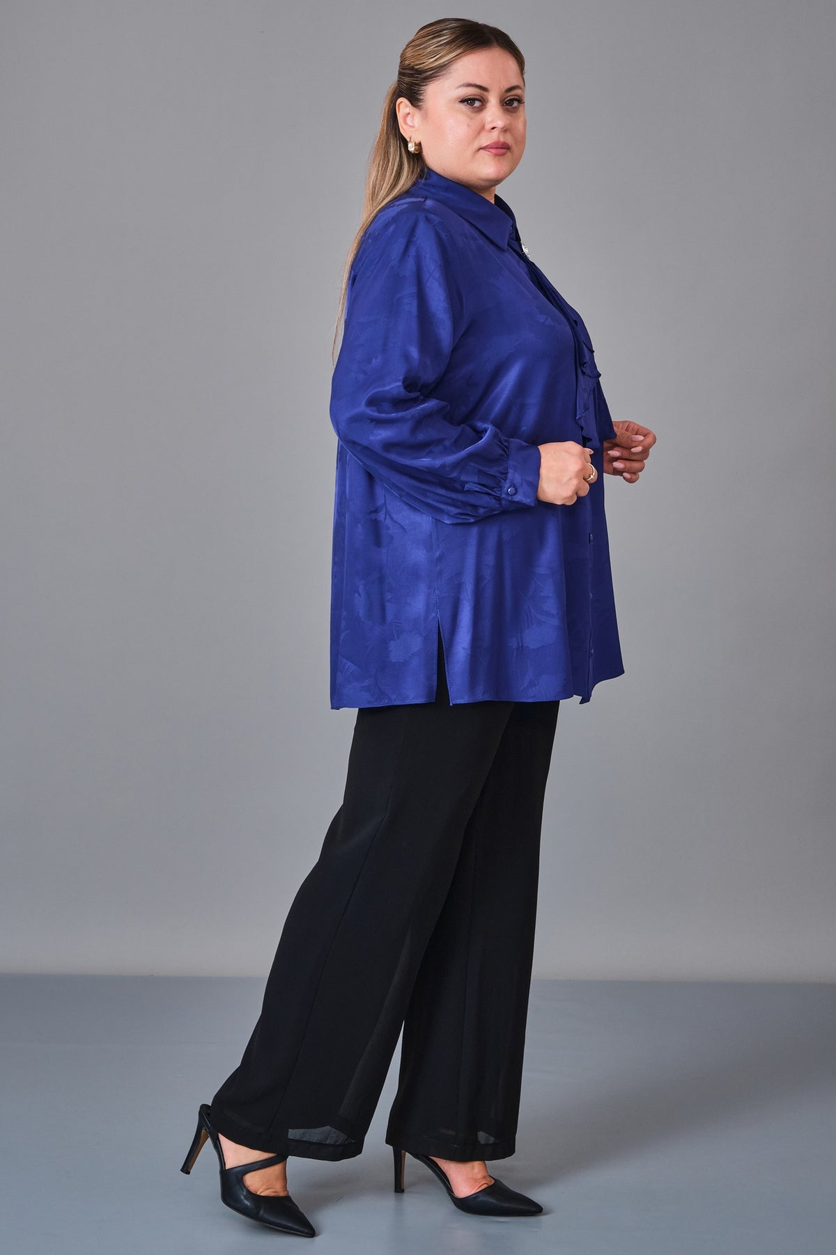 Kifayet - Extended Plus Size Shirt (KFT27K23815)