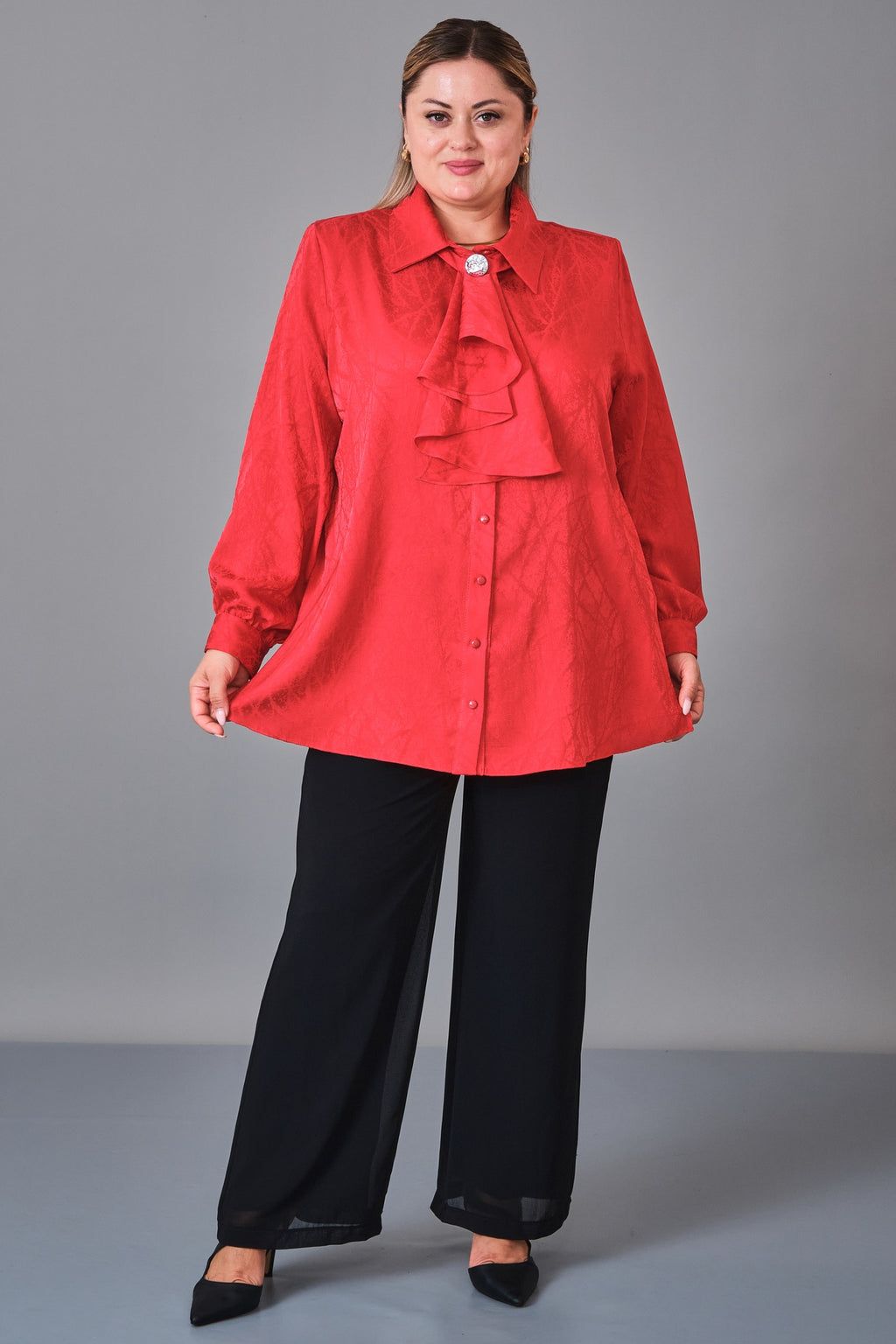 Kifayet - Extended Plus Size Shirt (KFT27K23815)