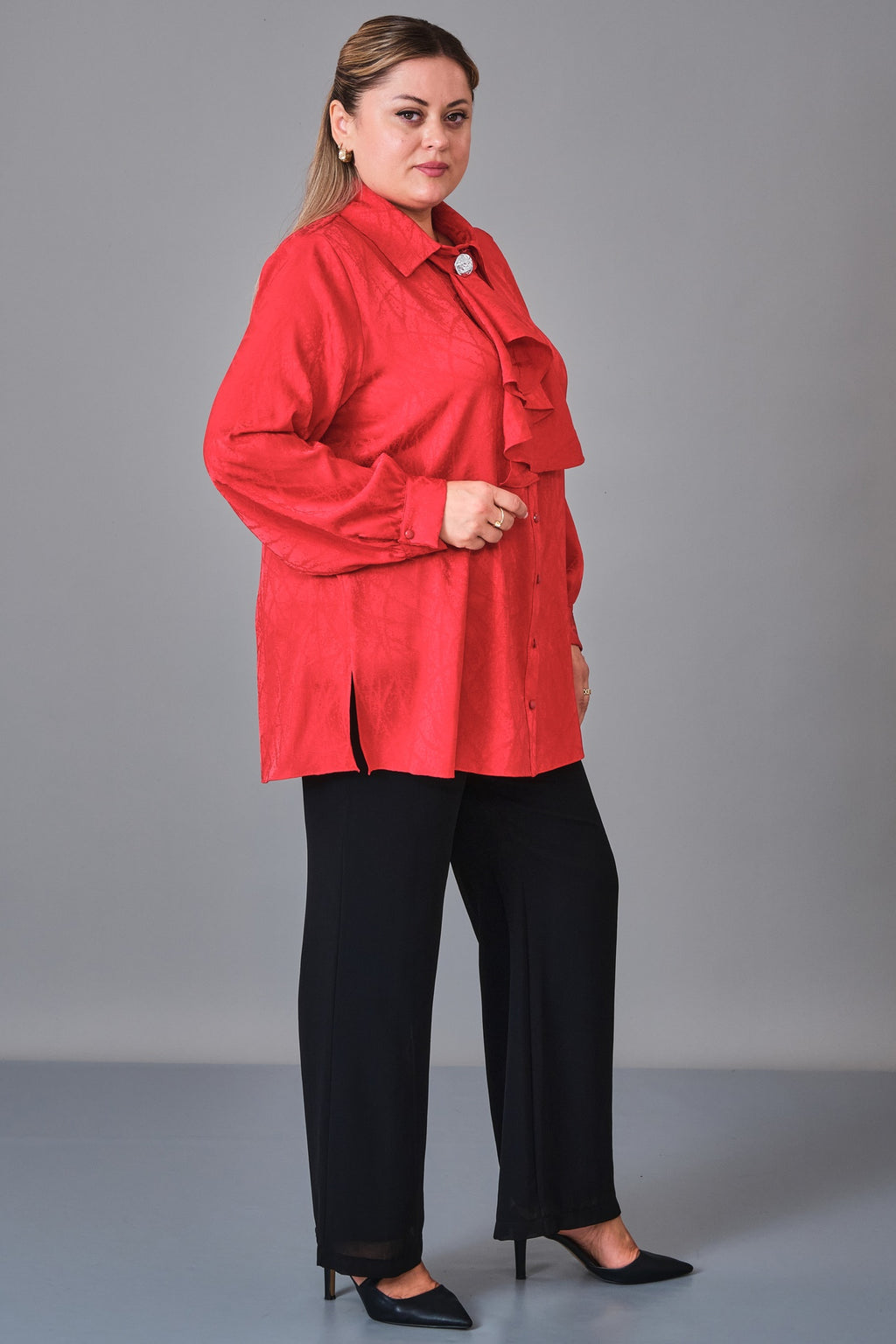 Kifayet - Extended Plus Size Shirt (KFT27K23815)