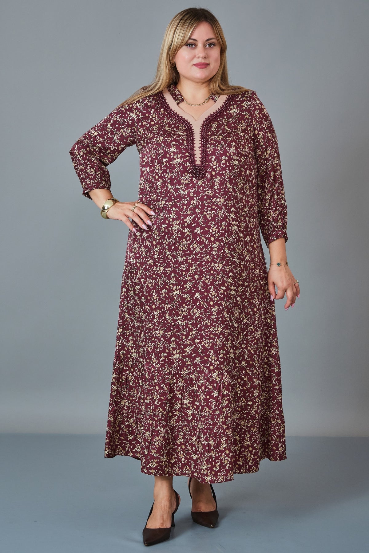 Gumanize - Plus Size Dress (GMZ2027-31-8474) - 8690200254109