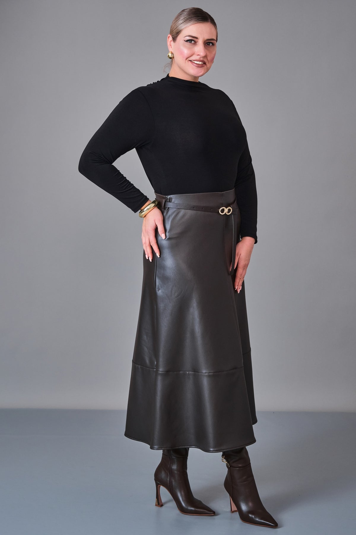 Elitline - Plus Size Skirt (ELT27K2-66-4040) - 8690200254123
