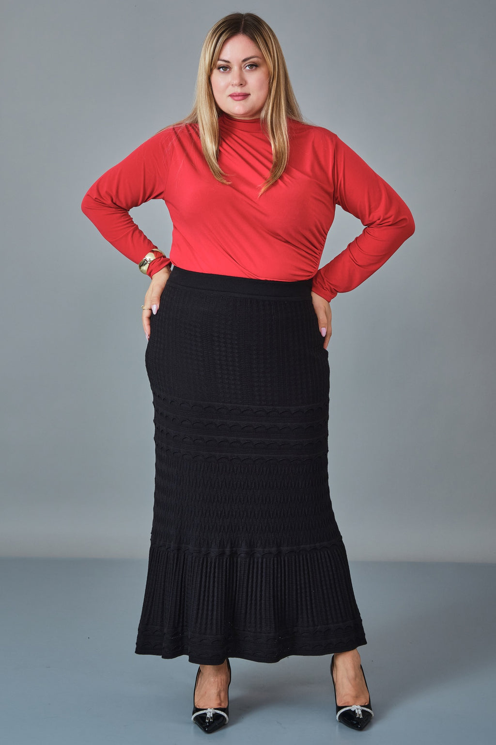 Desender - Plus Size Skirt (DES27K5351) - 8690200254352