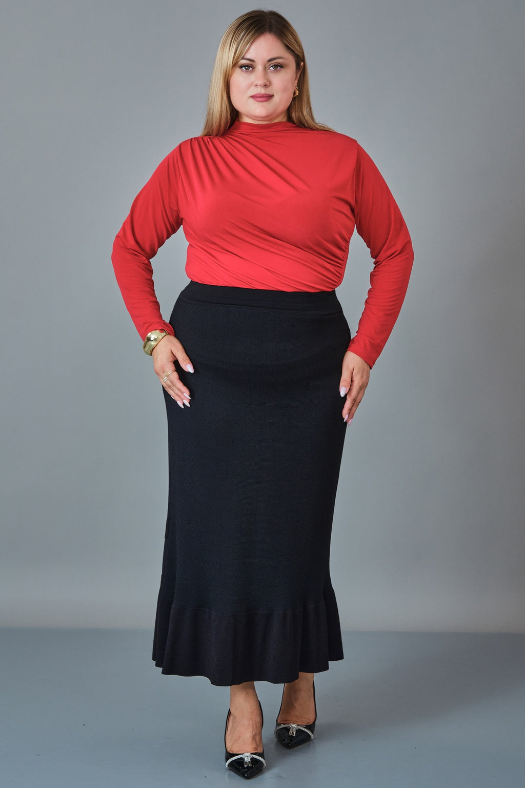 Desender - Plus Size Skirt (DES27K5413) - 8690200254376