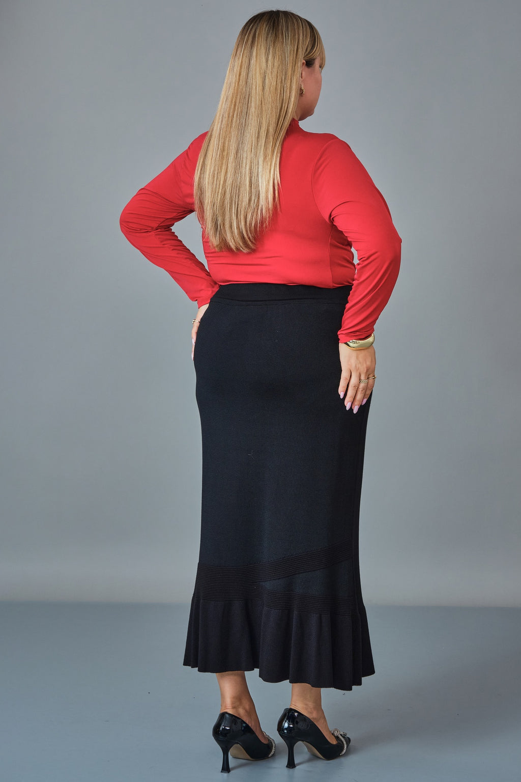 Desender - Plus Size Skirt (DES27K5413) - 8690200254376