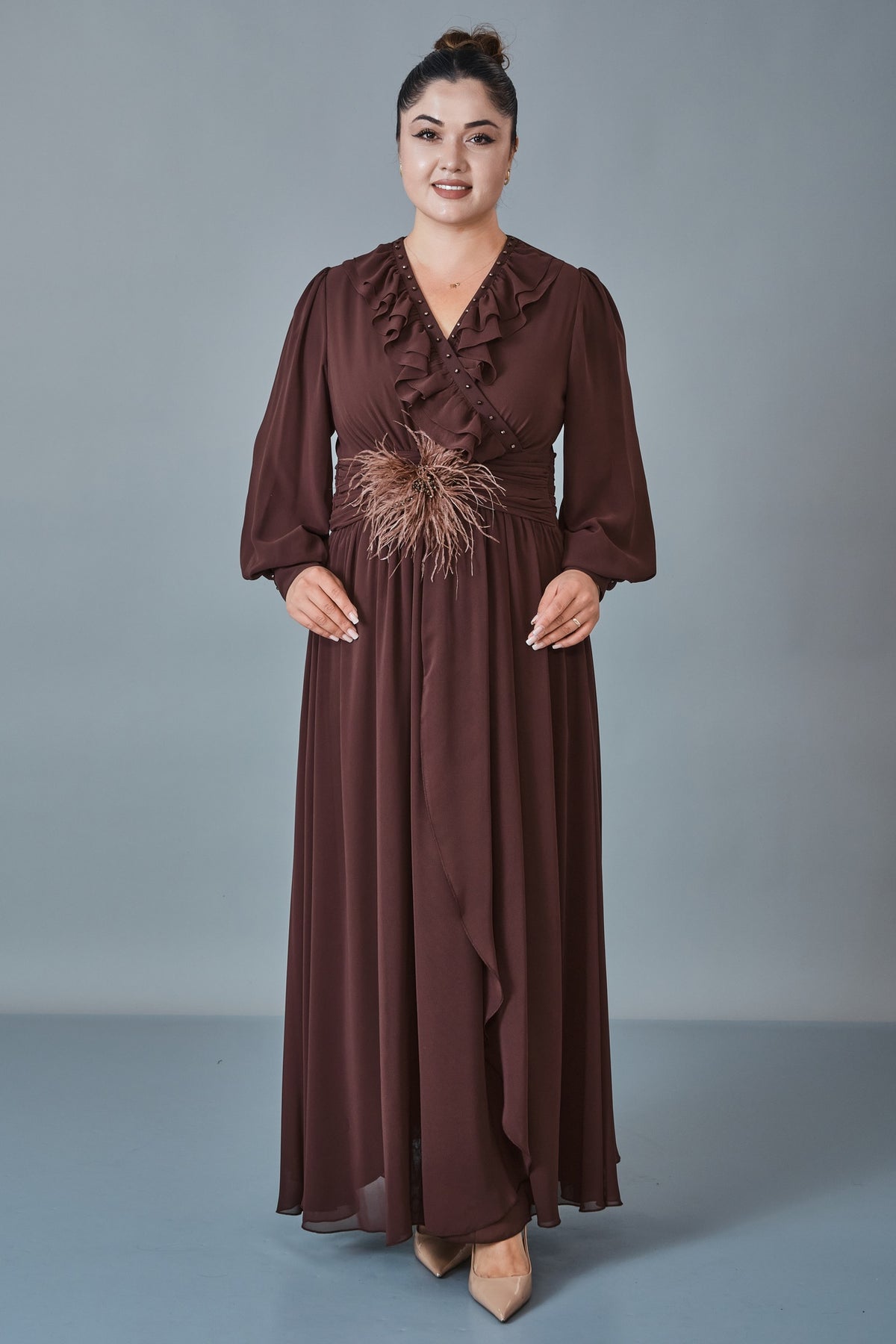 Ksas - Plus Size Dress (KSS27K32422) - 8690200255205