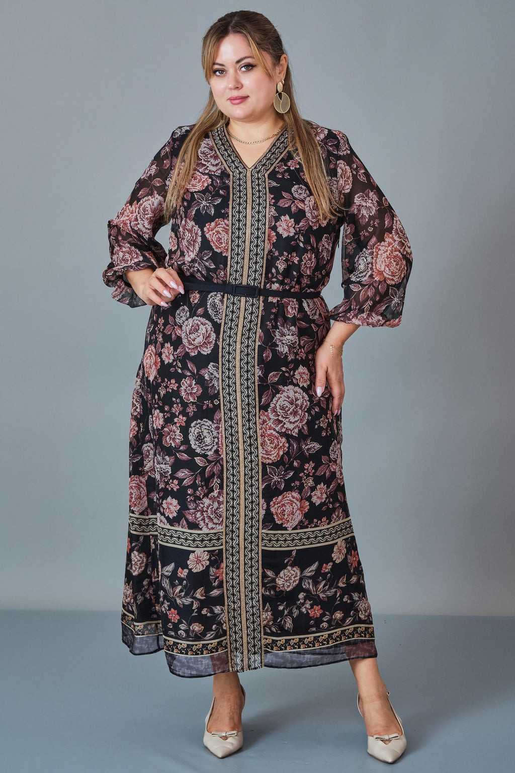 Gumanize - Extended Plus Size Dress (GMZ2027-287-8531) - 8690200255809