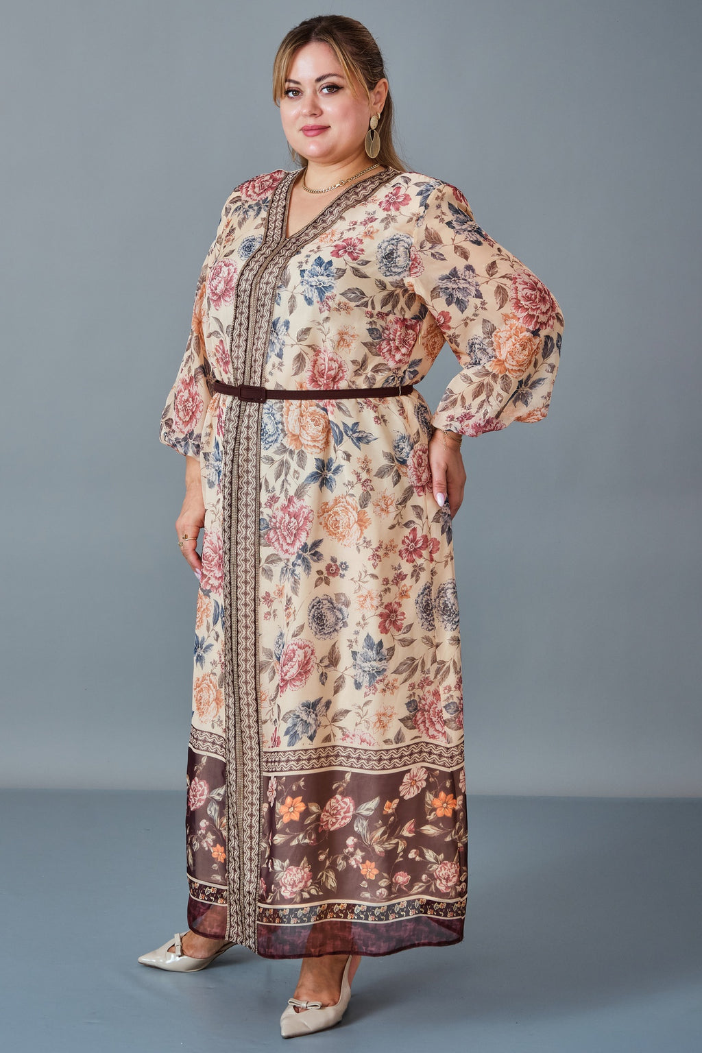 Gumanize - Extended Plus Size Dress (GMZ2027-287-8531) - 8690200255816