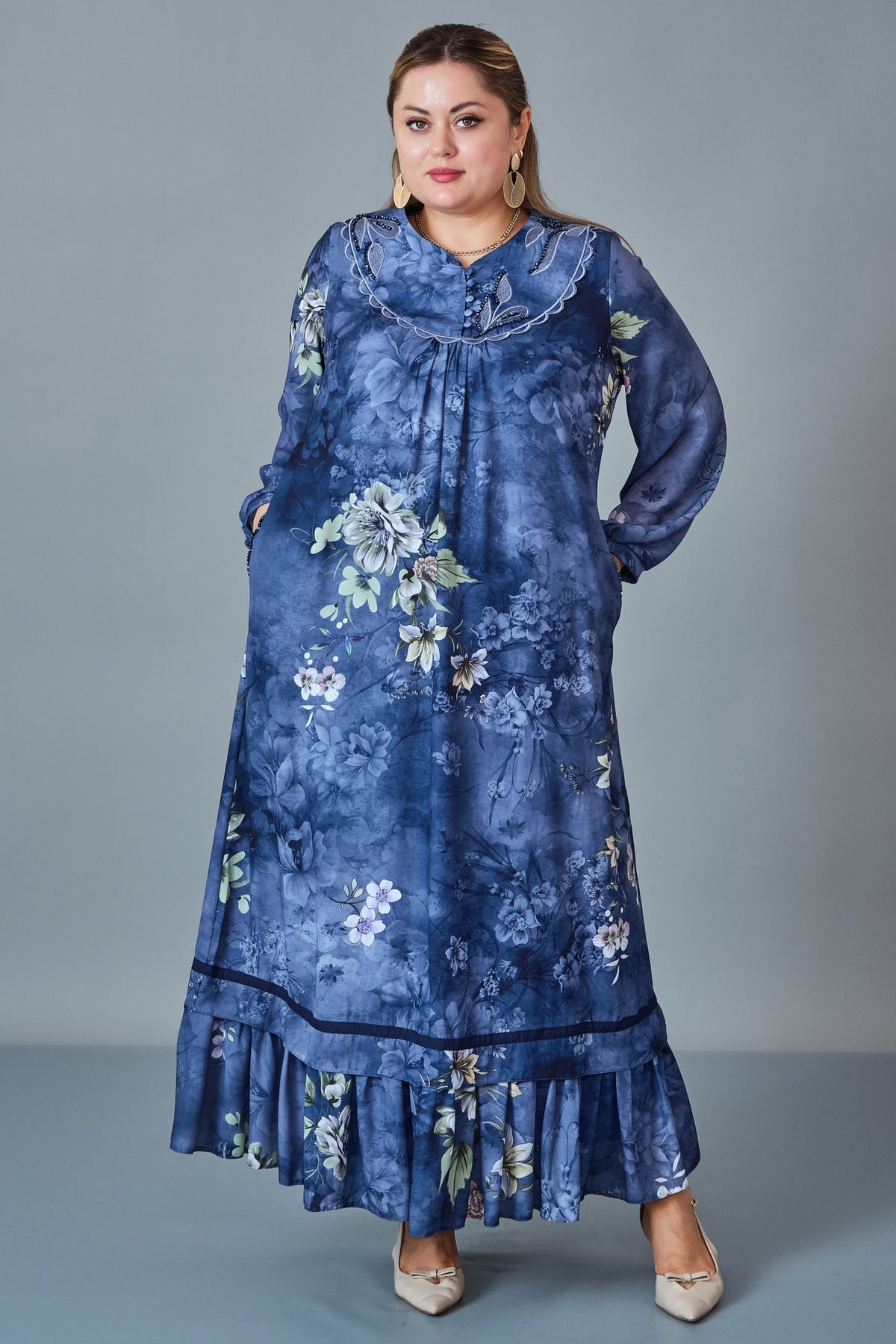 Gumanize - Plus Size Dress (GMZ2027-335-8517) - 8690200255823