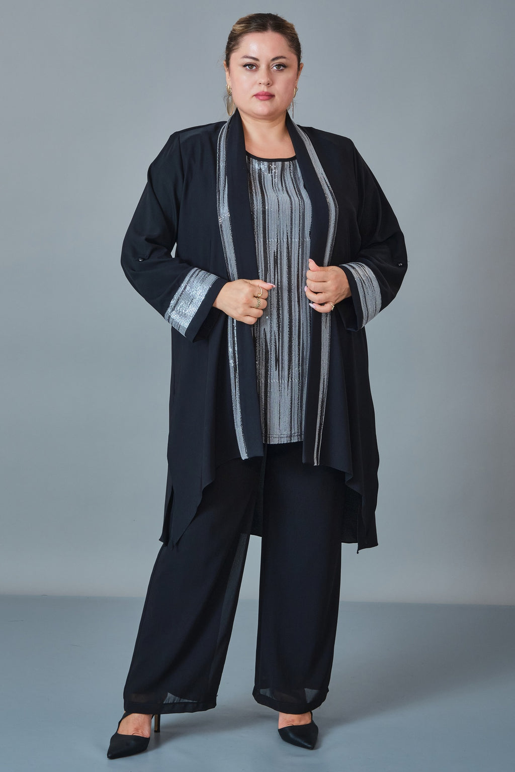 Kifayet - Extended Plus Size Suit (KFT27K23809-2) - 8690200256011