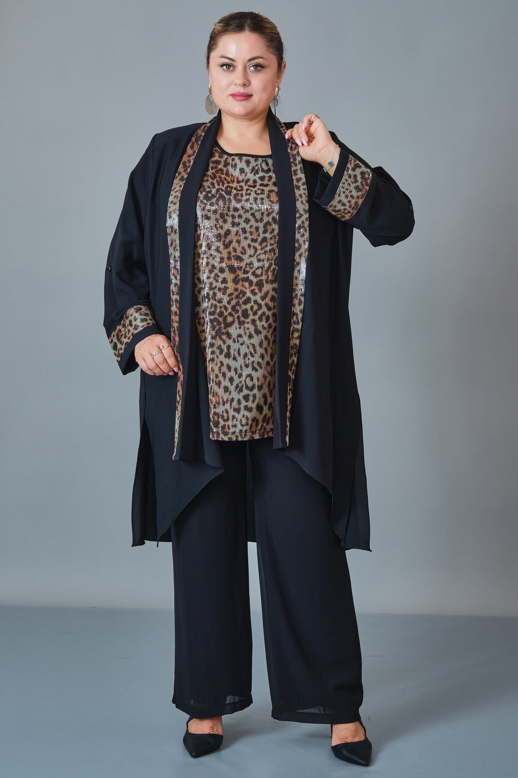 Kifayet - Extended Plus Size Suit (KFT27K23809-2) - 8690200256028