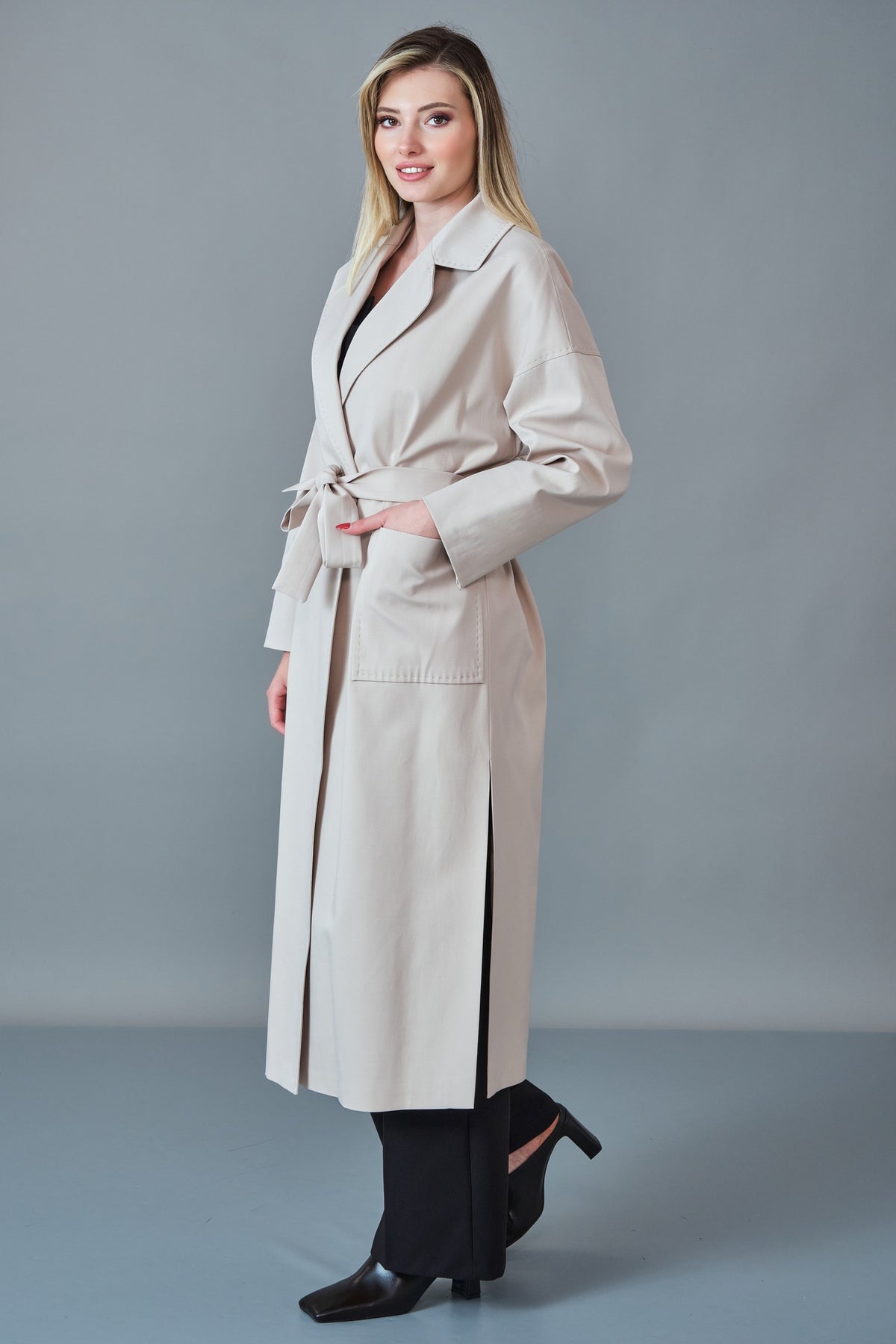 Renata - Regular Size Trench Coat (REN27KP115) - 8690200256837