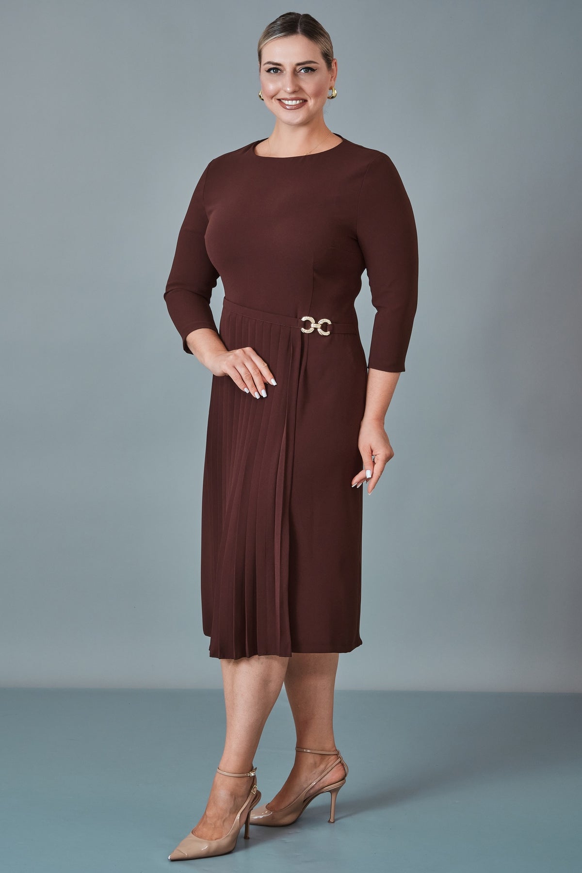 Laluce - Plus Size Dress (L2.K27.ELB.2E714) - 8690200257810