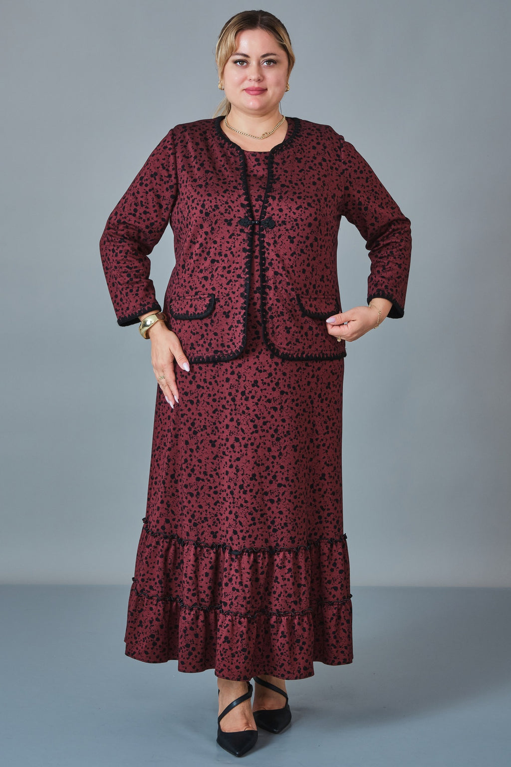 Gumanize - Plus Size Dress (GMZ2027-22-8496) - 8690200258107