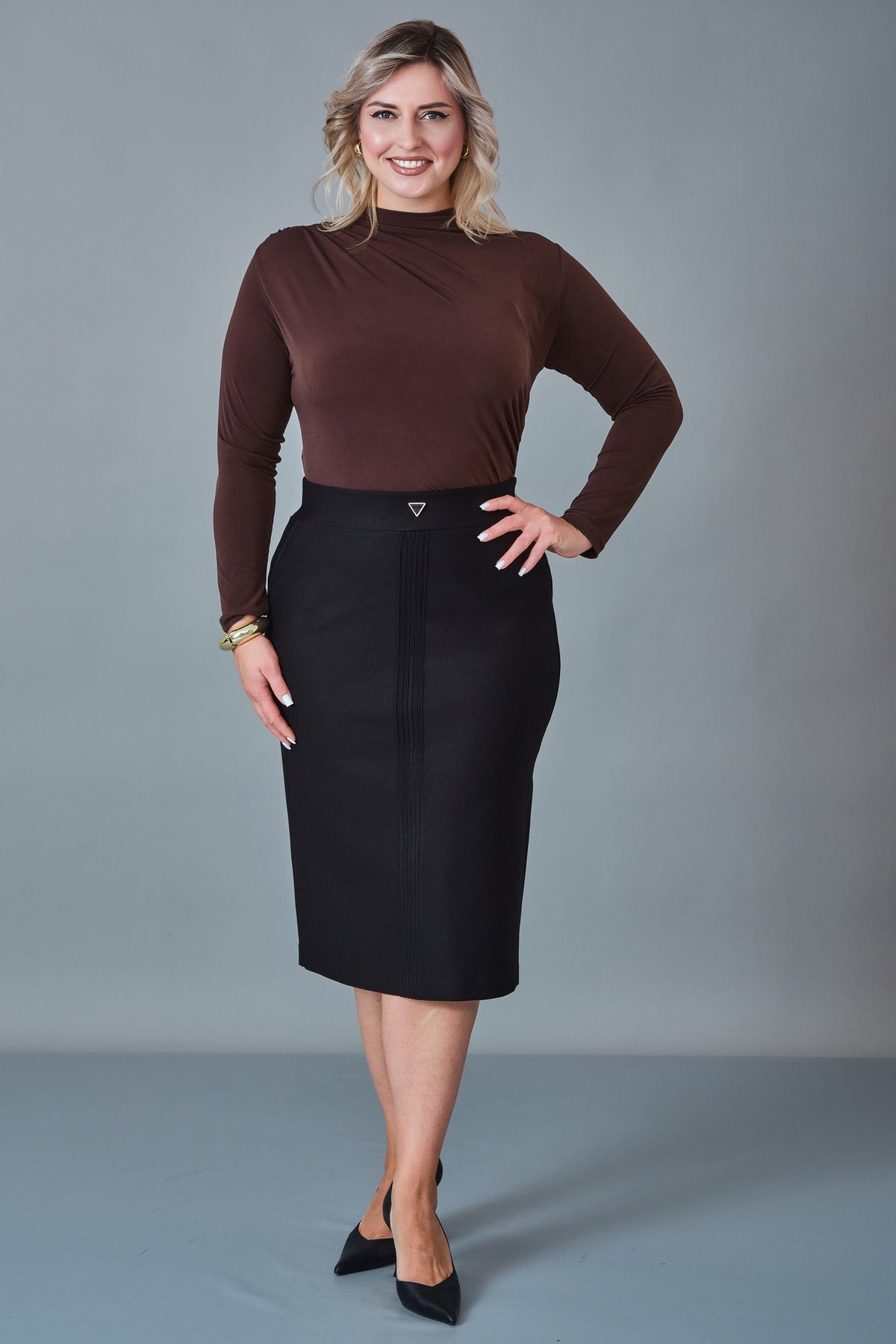 Elitline - Plus Size Skirt (ELT27K2-01-4038)