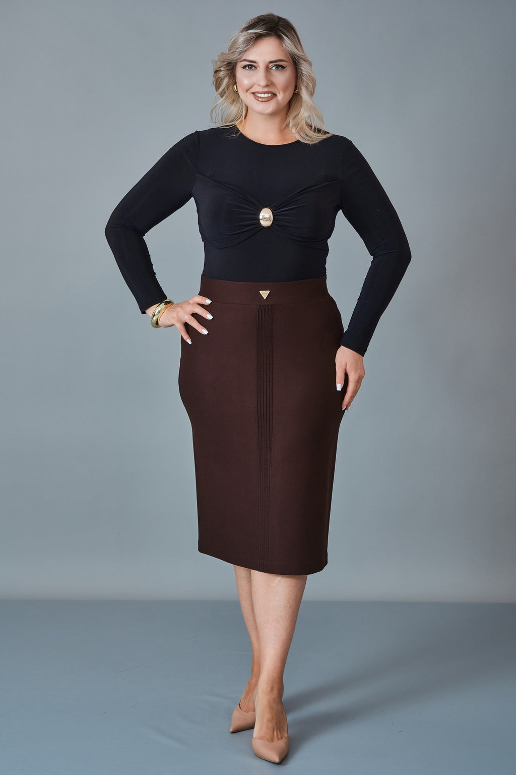 Elitline - Plus Size Skirt (ELT27K2-01-4038)