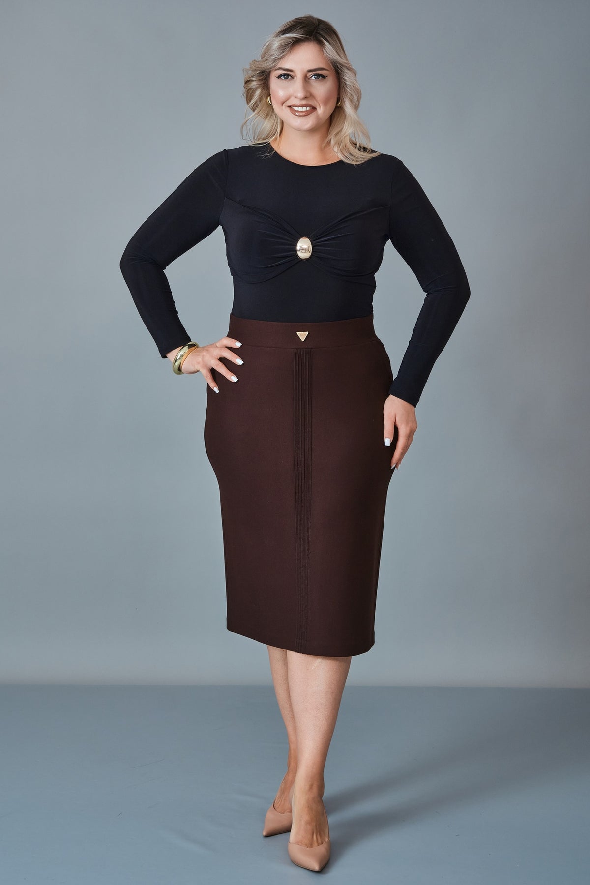 Elitline - Plus Size Skirt (ELT27K2-01-4038)