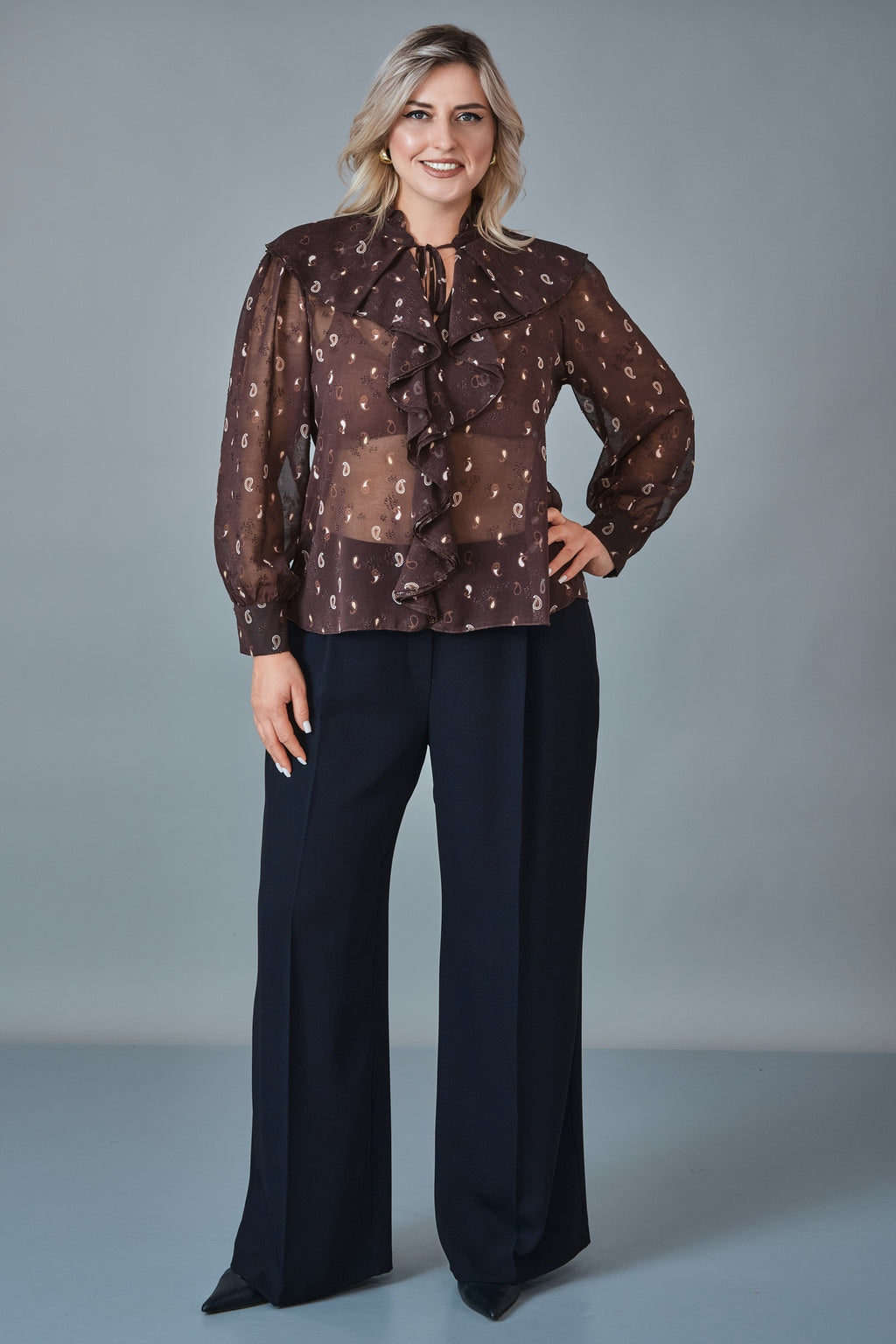 Laluce - Plus Size Blouse (L2.K27.BLZ.2B211) - 8690200258534