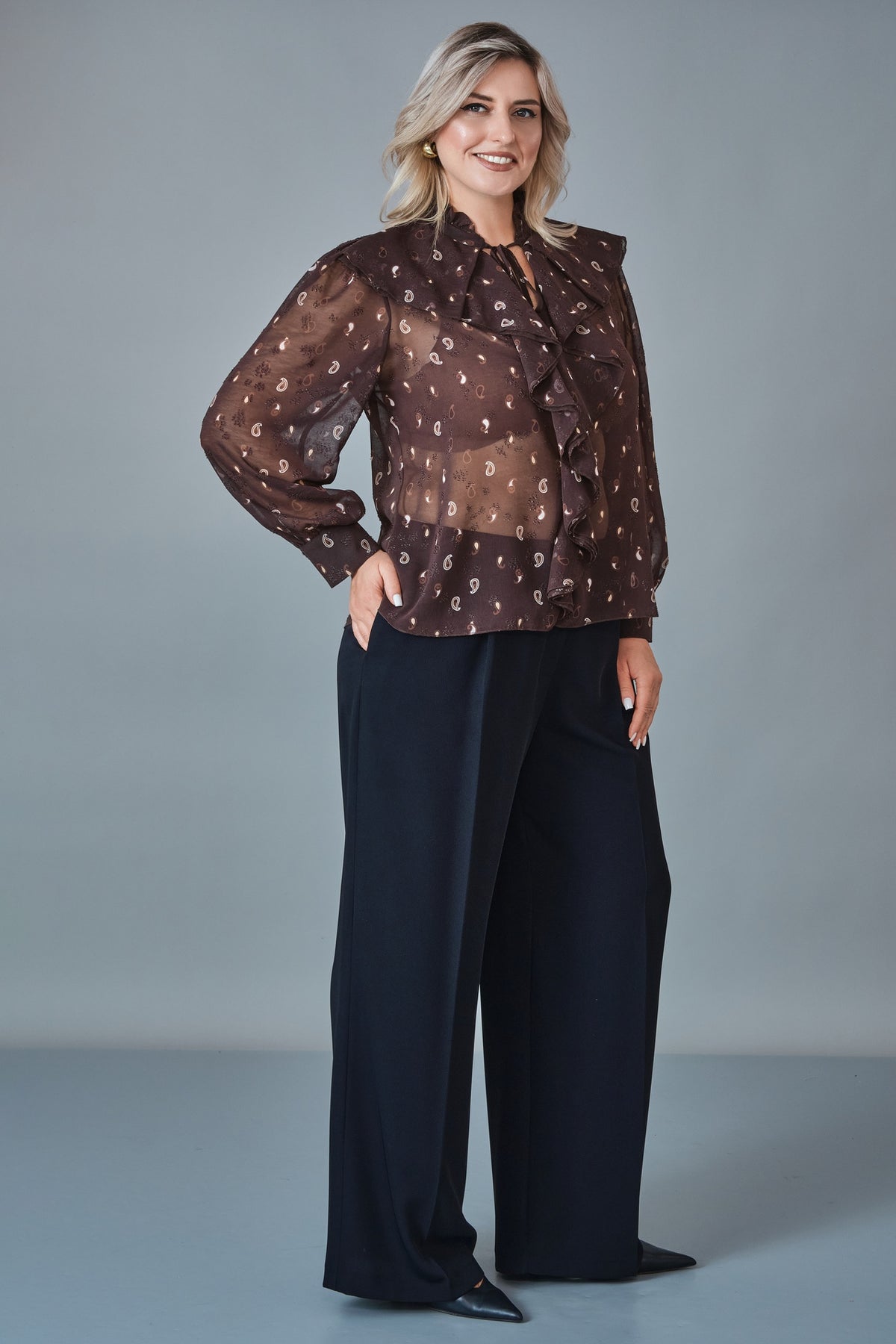Laluce - Plus Size Blouse (L2.K27.BLZ.2B211) - 8690200258534