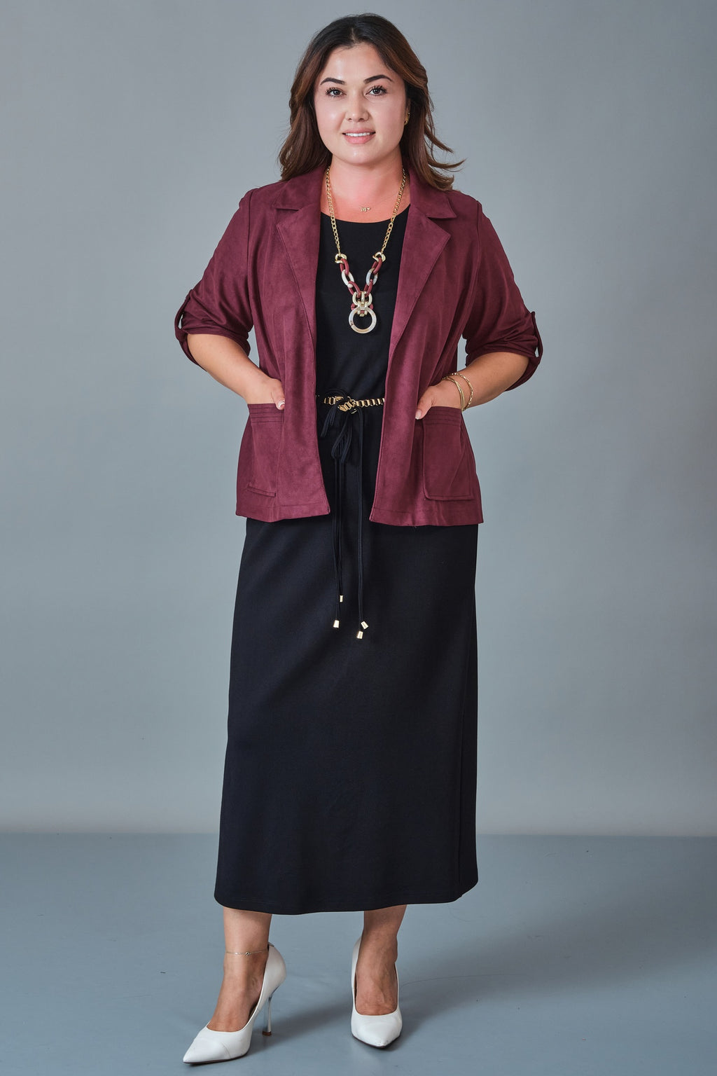 Dress Port - Plus Size Dress (DSP27K3685) - 8690200258879