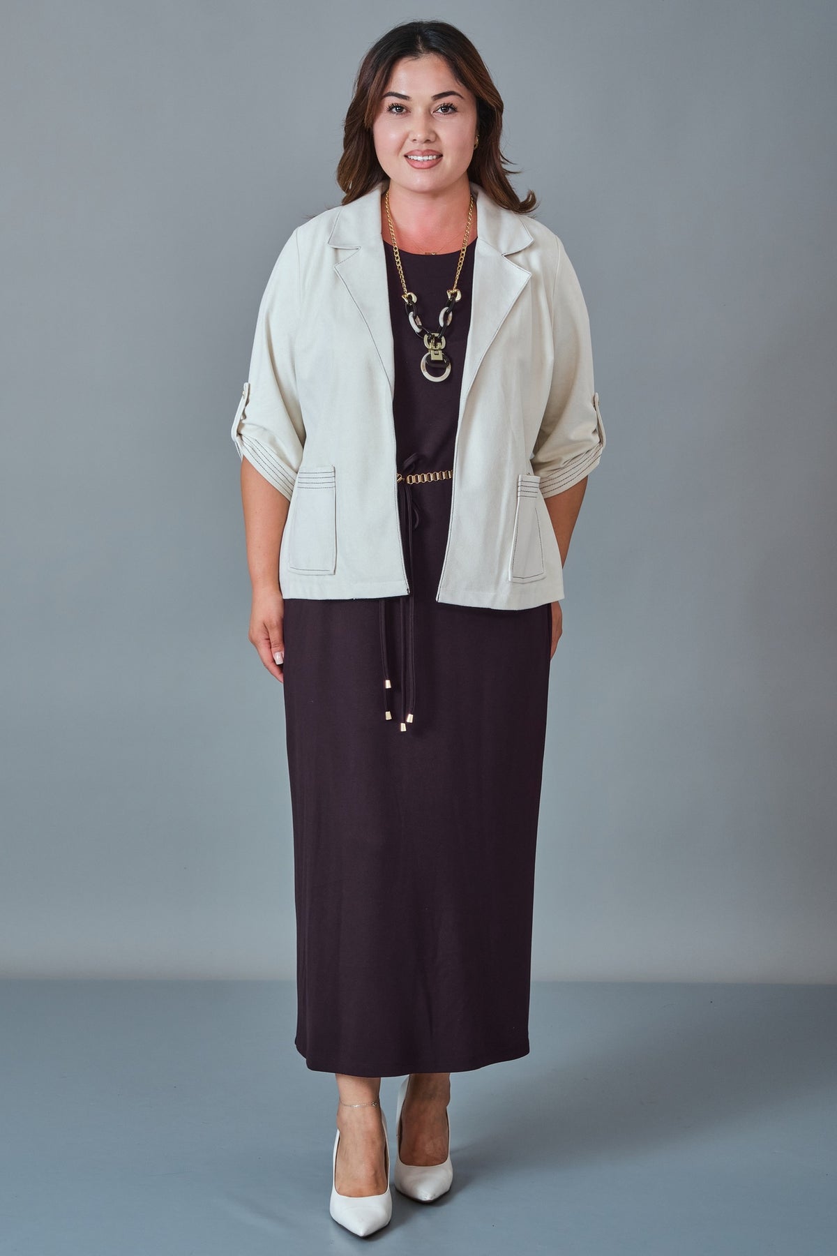 Dress Port - Plus Size Dress (DSP27K3685) - 8690200258886