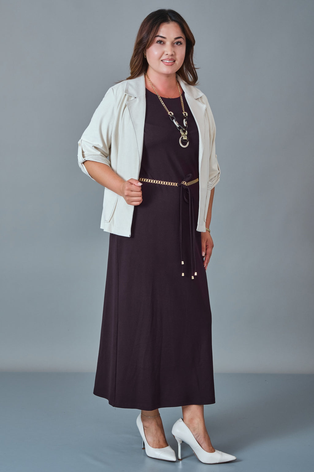 Dress Port - Plus Size Dress (DSP27K3685) - 8690200258886