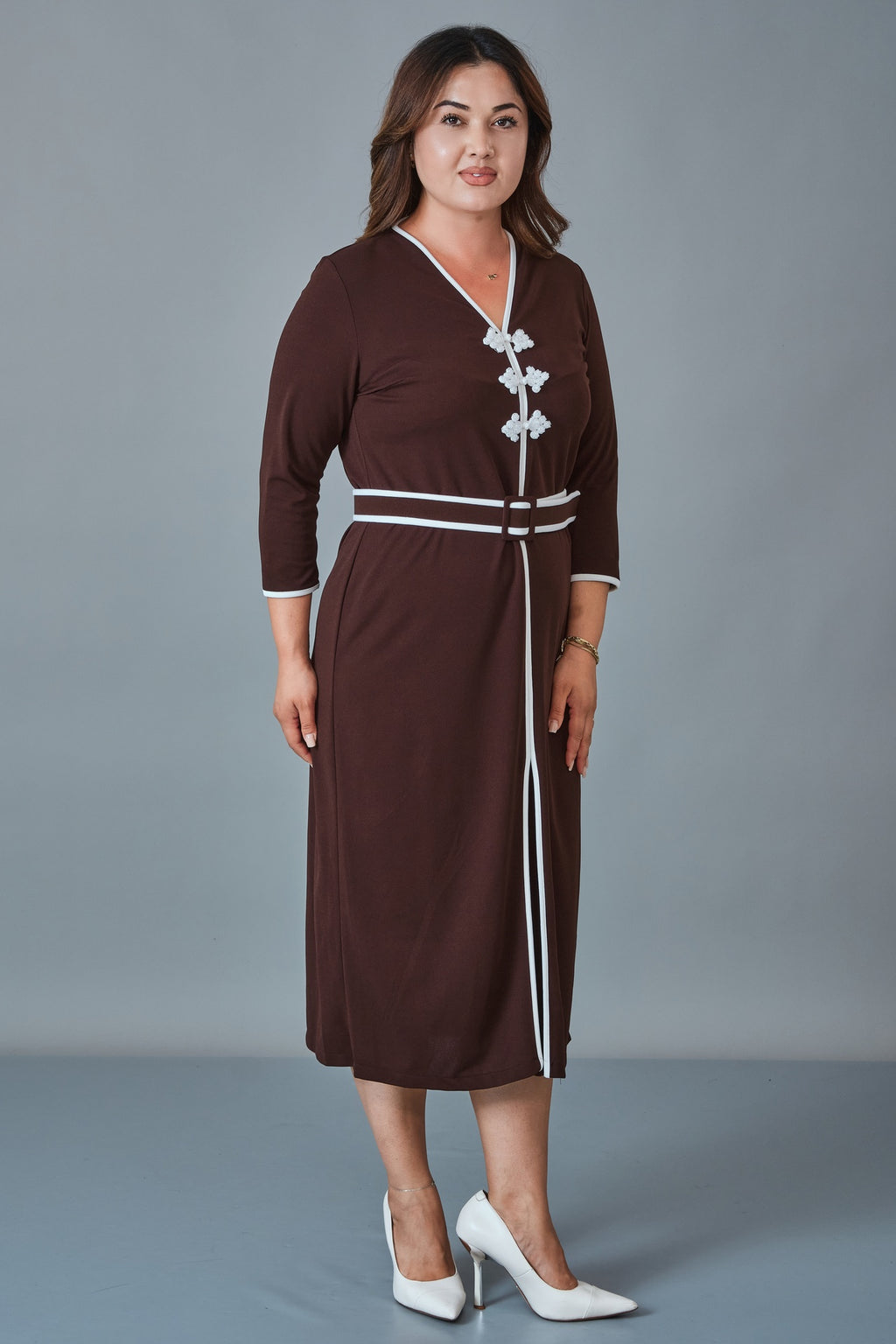 Dress Port - Plus Size Dress (DSP27K5836) - 8690200258916