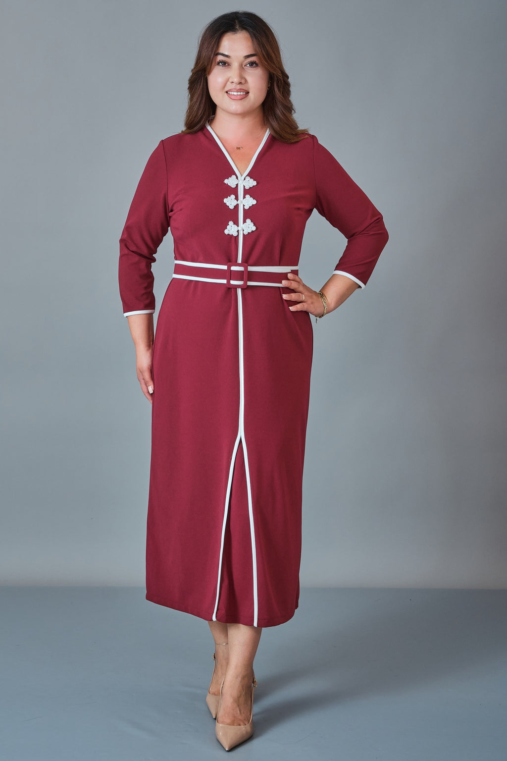 Dress Port - Plus Size Dress (DSP27K5836) - 8690200258923