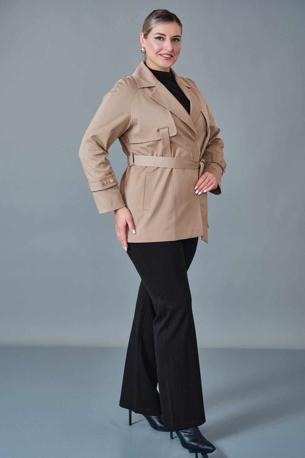 Vivaldi - Plus Size Trench Coat (VVL27K4625)