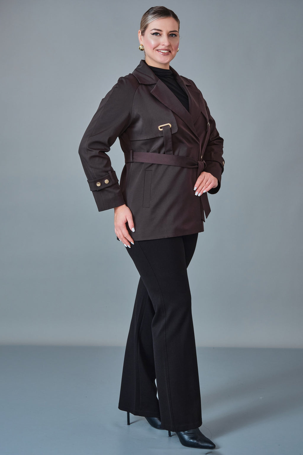 Vivaldi - Plus Size Trench Coat (VVL27K4625)