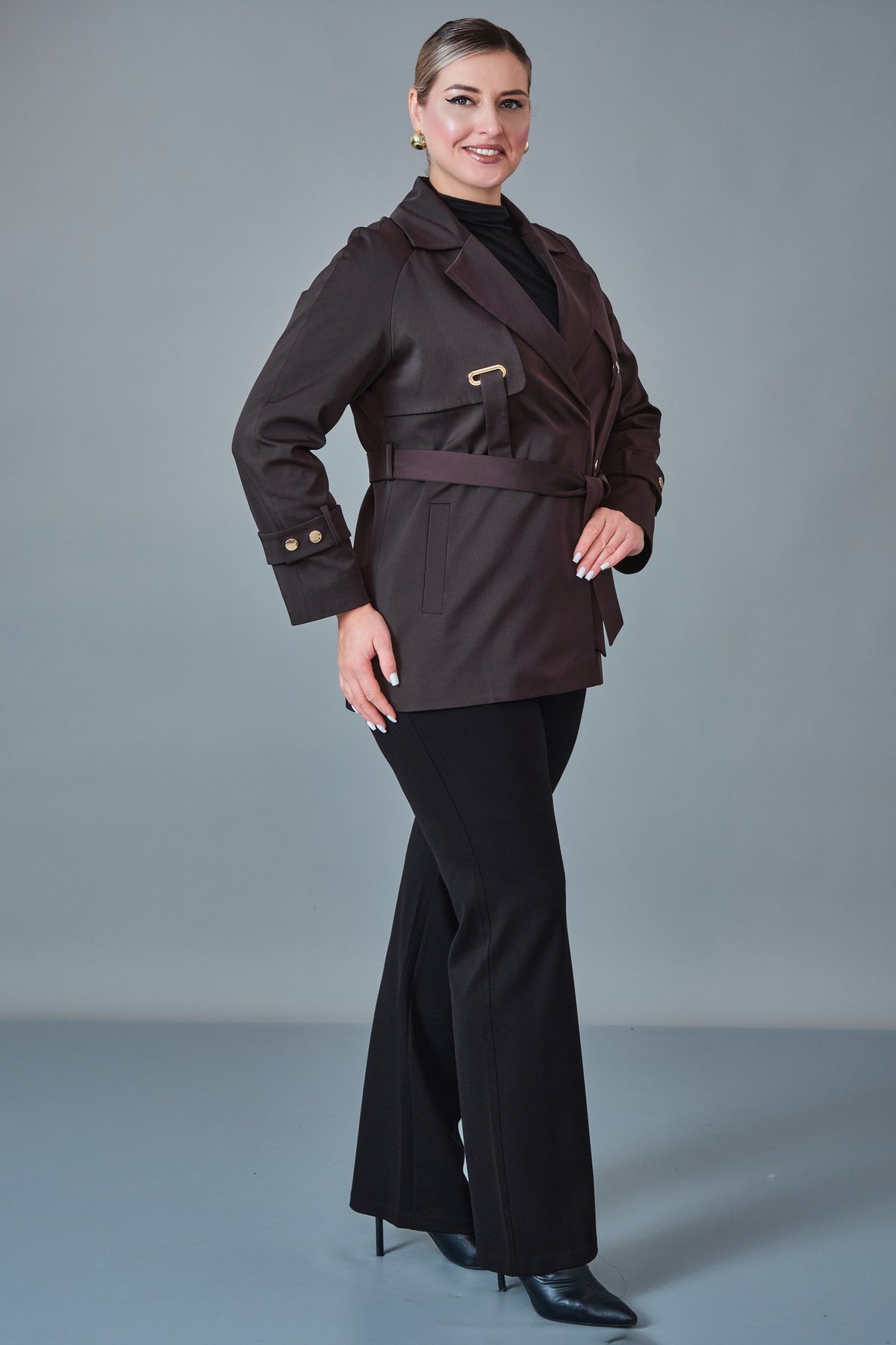 Vivaldi - Plus Size Trench Coat (VVL27K4625)