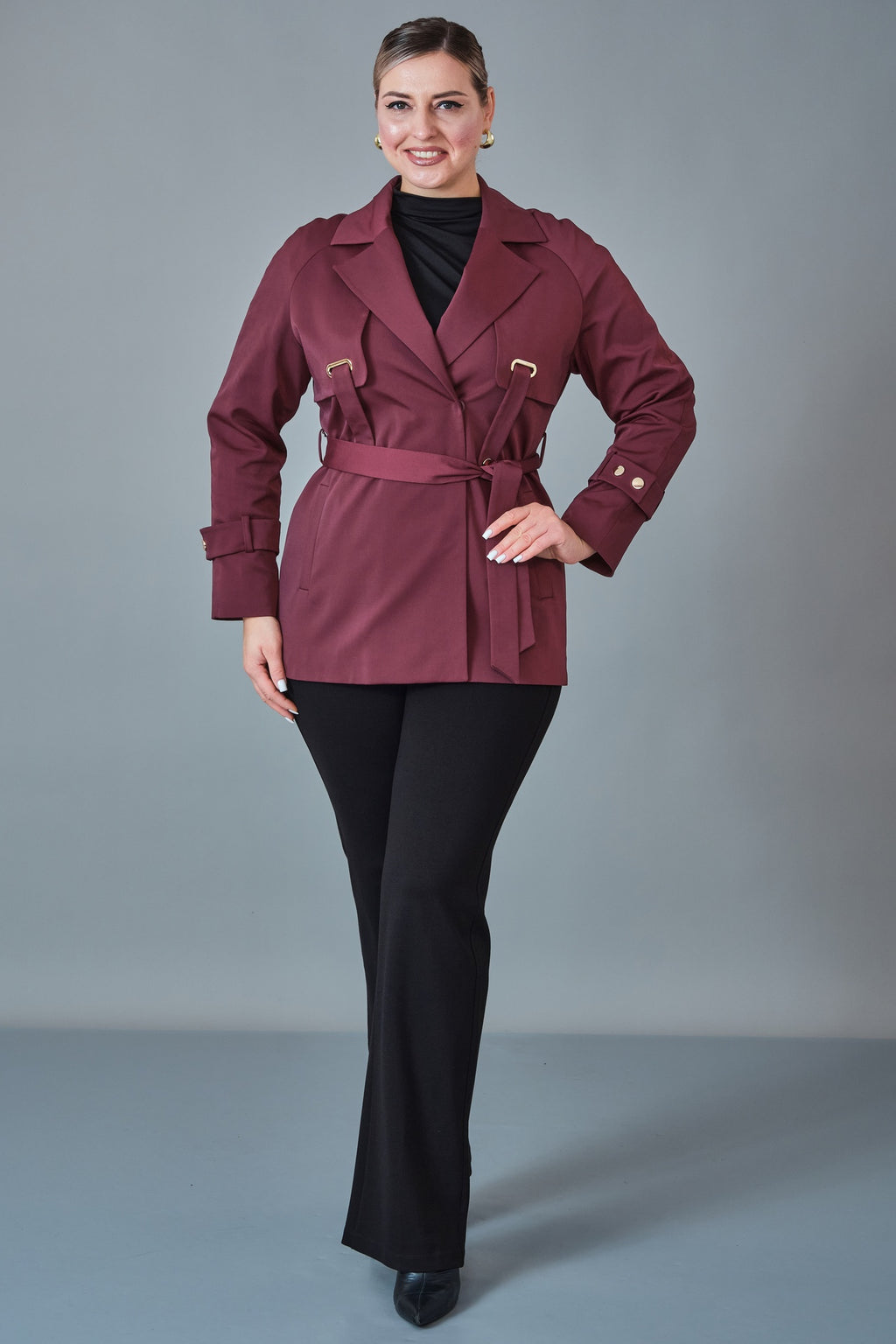 Vivaldi - Plus Size Trench Coat (VVL27K4625)
