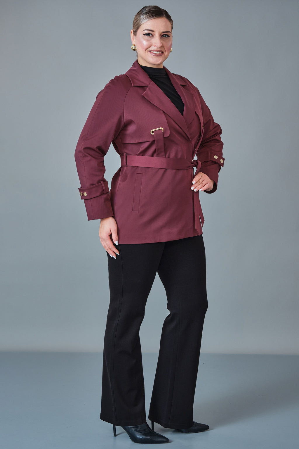 Vivaldi - Plus Size Trench Coat (VVL27K4625)