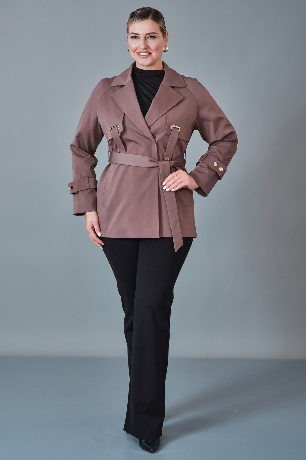 Vivaldi - Plus Size Trench Coat (VVL27K4625)