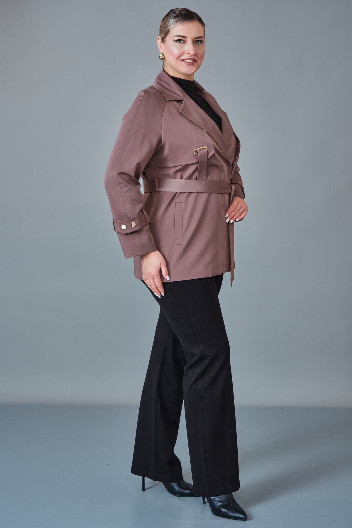 Vivaldi - Plus Size Trench Coat (VVL27K4625)