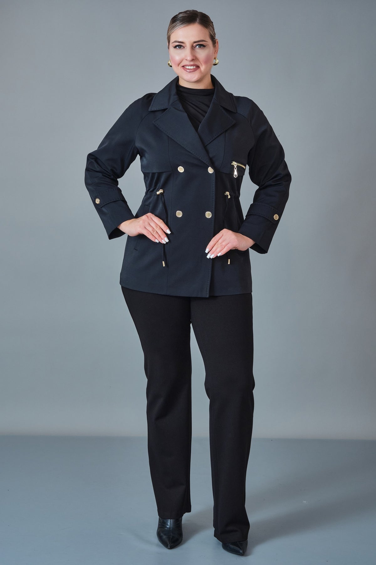 Vivaldi - Plus Size Trench Coat (VVL27K4427)