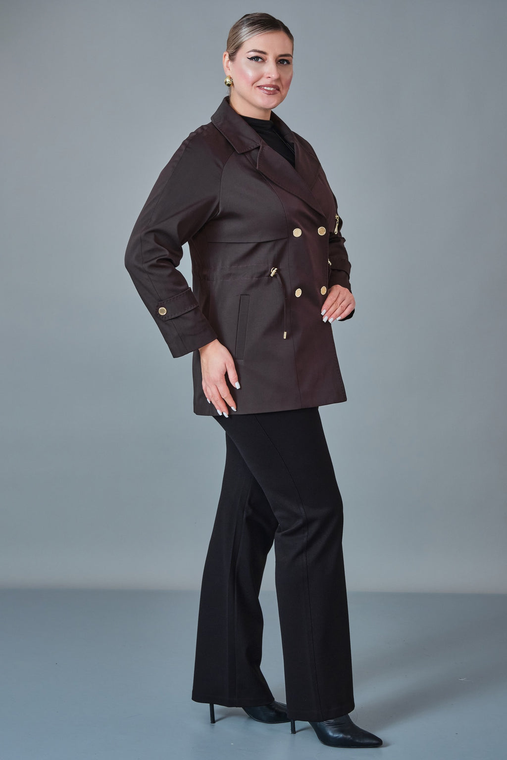 Vivaldi - Plus Size Trench Coat (VVL27K4427)