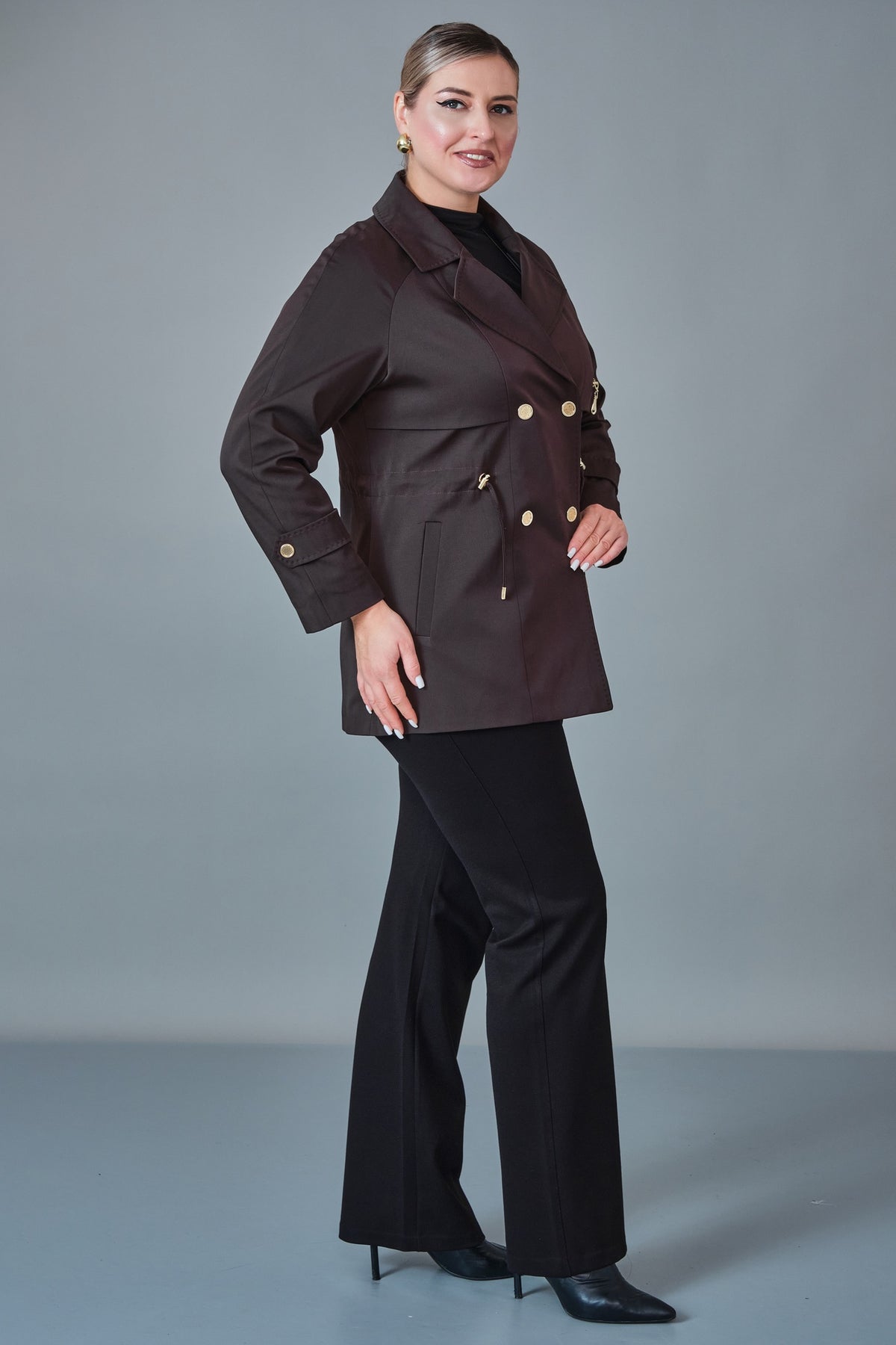 Vivaldi - Plus Size Trench Coat (VVL27K4427)