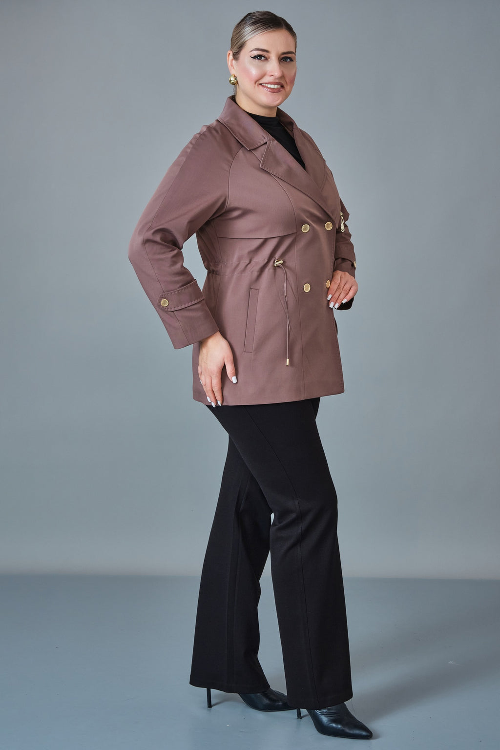 Vivaldi - Plus Size Trench Coat (VVL27K4427)