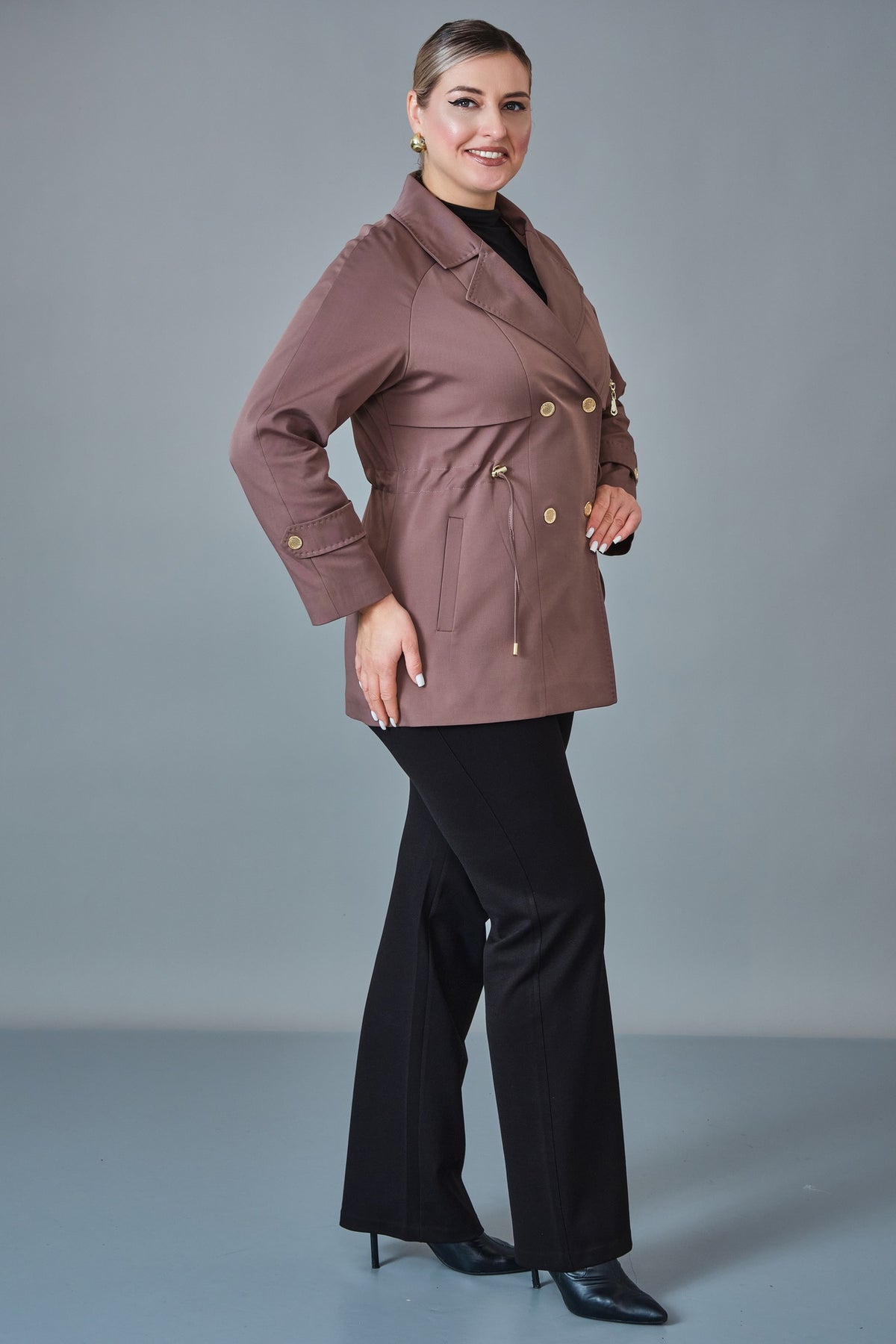 Vivaldi - Plus Size Trench Coat (VVL27K4427)