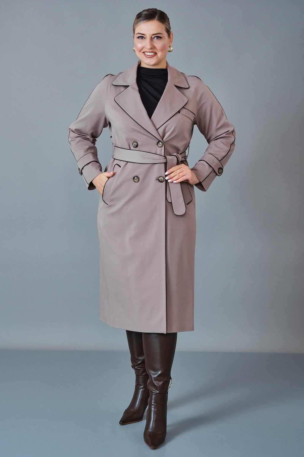 Vivaldi - Plus Size Trench Coat (VVL27K4635XL)