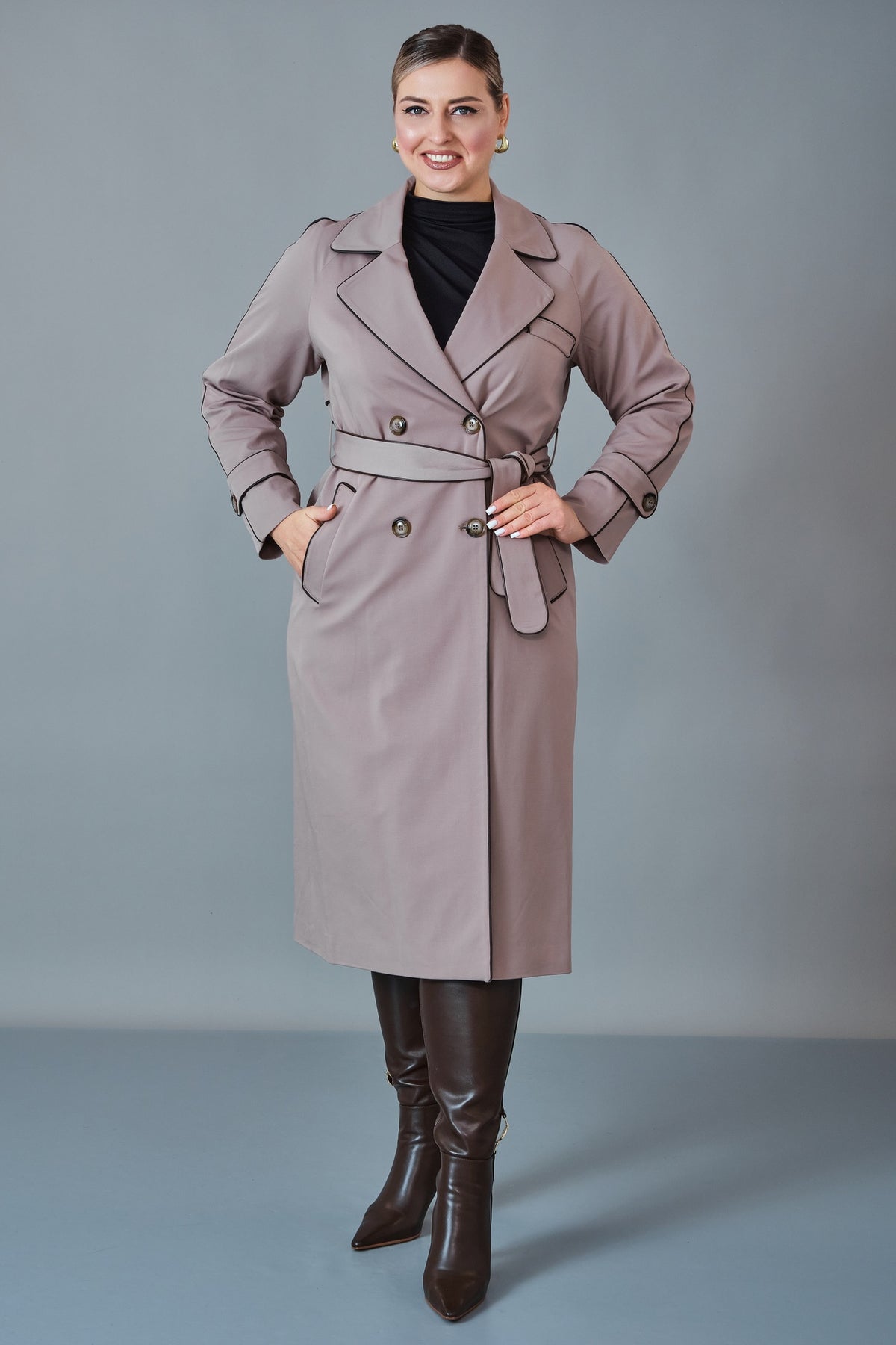 Vivaldi - Plus Size Trench Coat (VVL27K4635XL)