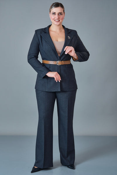 Hatunca - Plus Size Suit (HTC27K184075BB)