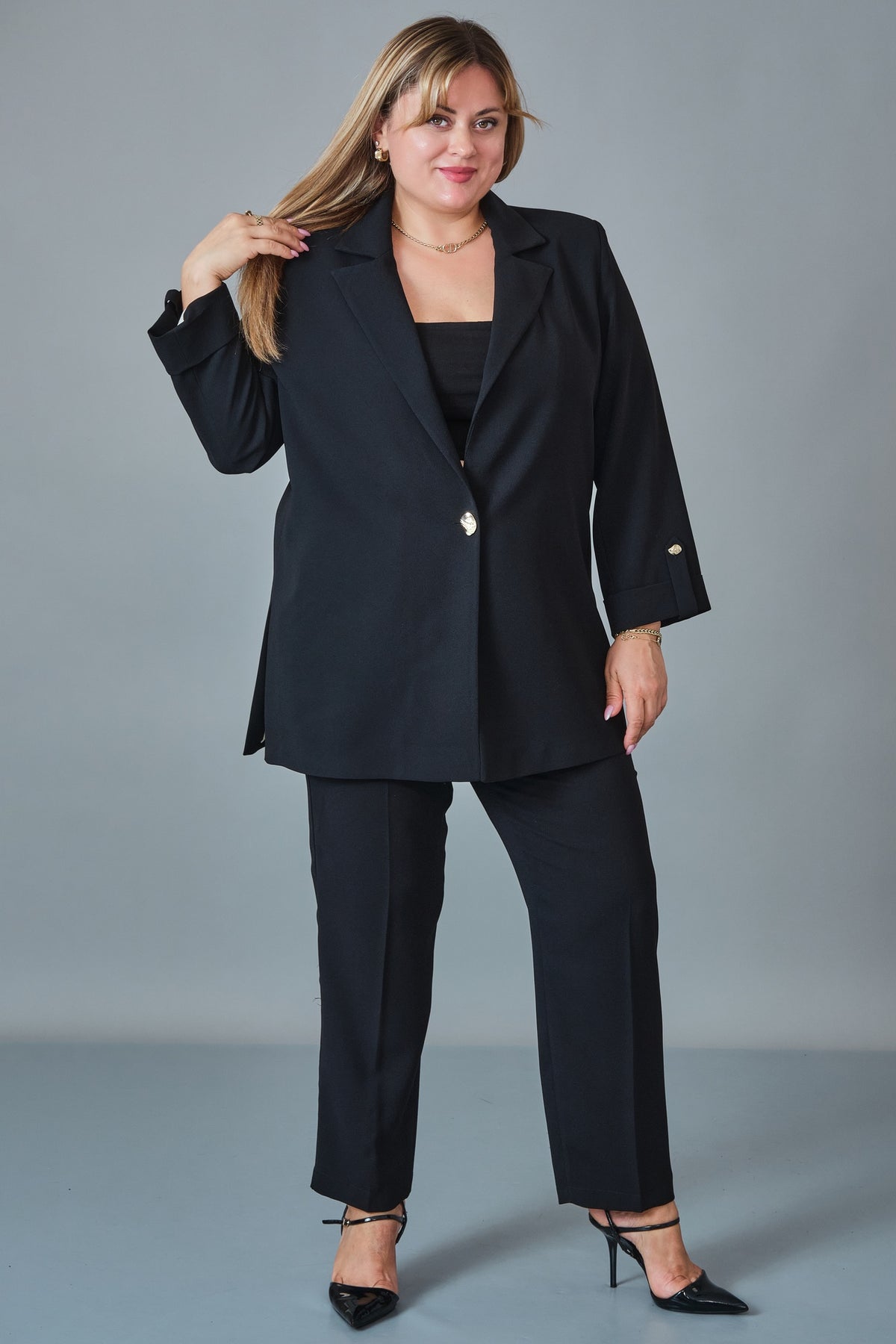 Chiffon Line - Plus Size Suit (CFL27K3525)